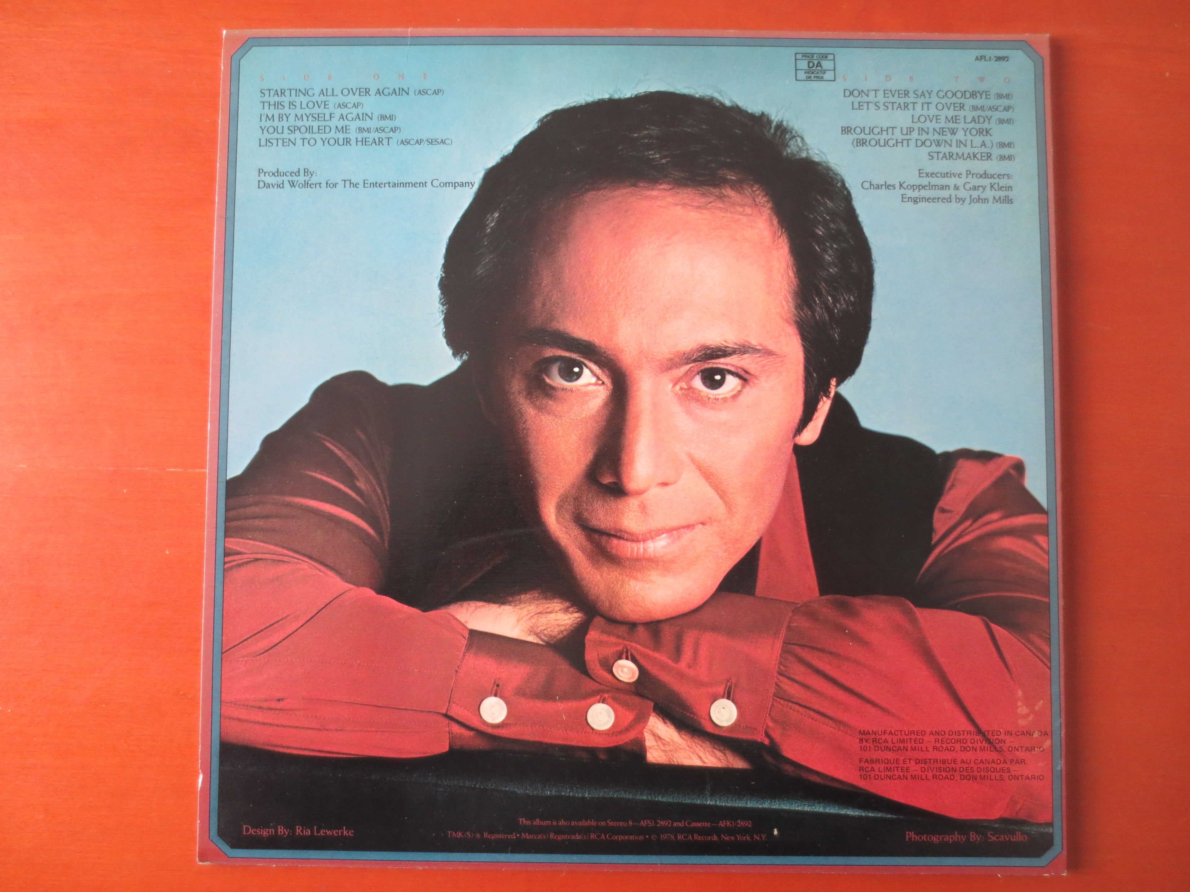 Paul Anka – Listen to Your Heart (1978) Vinyl LP