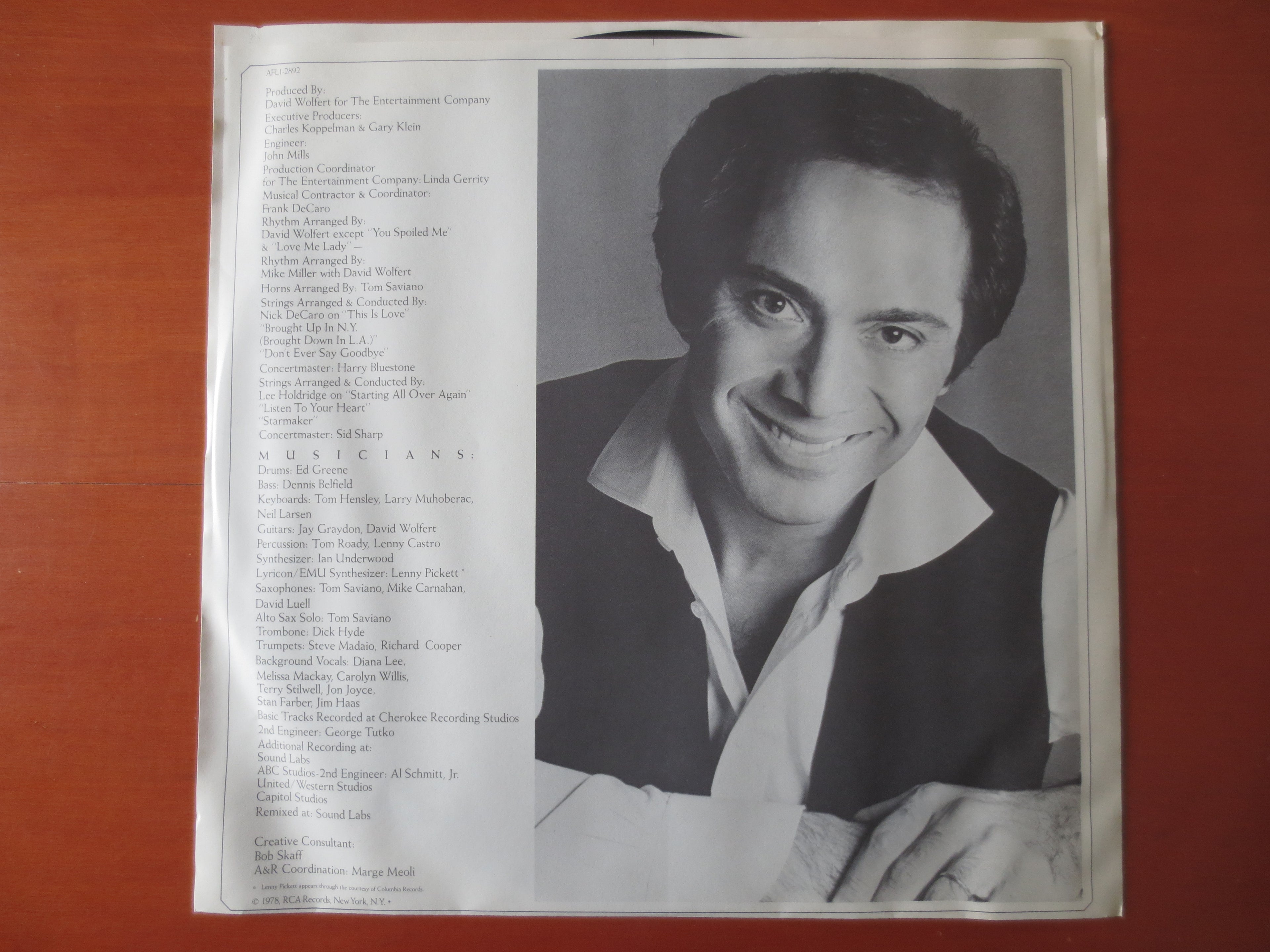 Paul Anka – Listen to Your Heart (1978) Vinyl LP