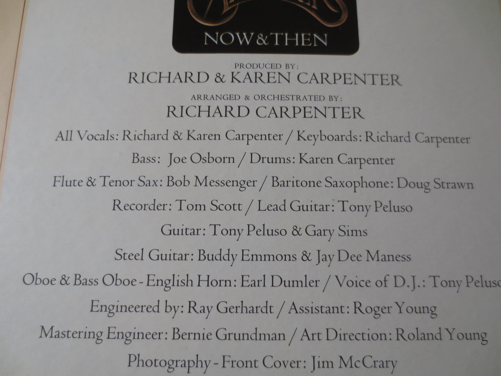 The Carpenters – Now and Then (1973) Vinyl LP