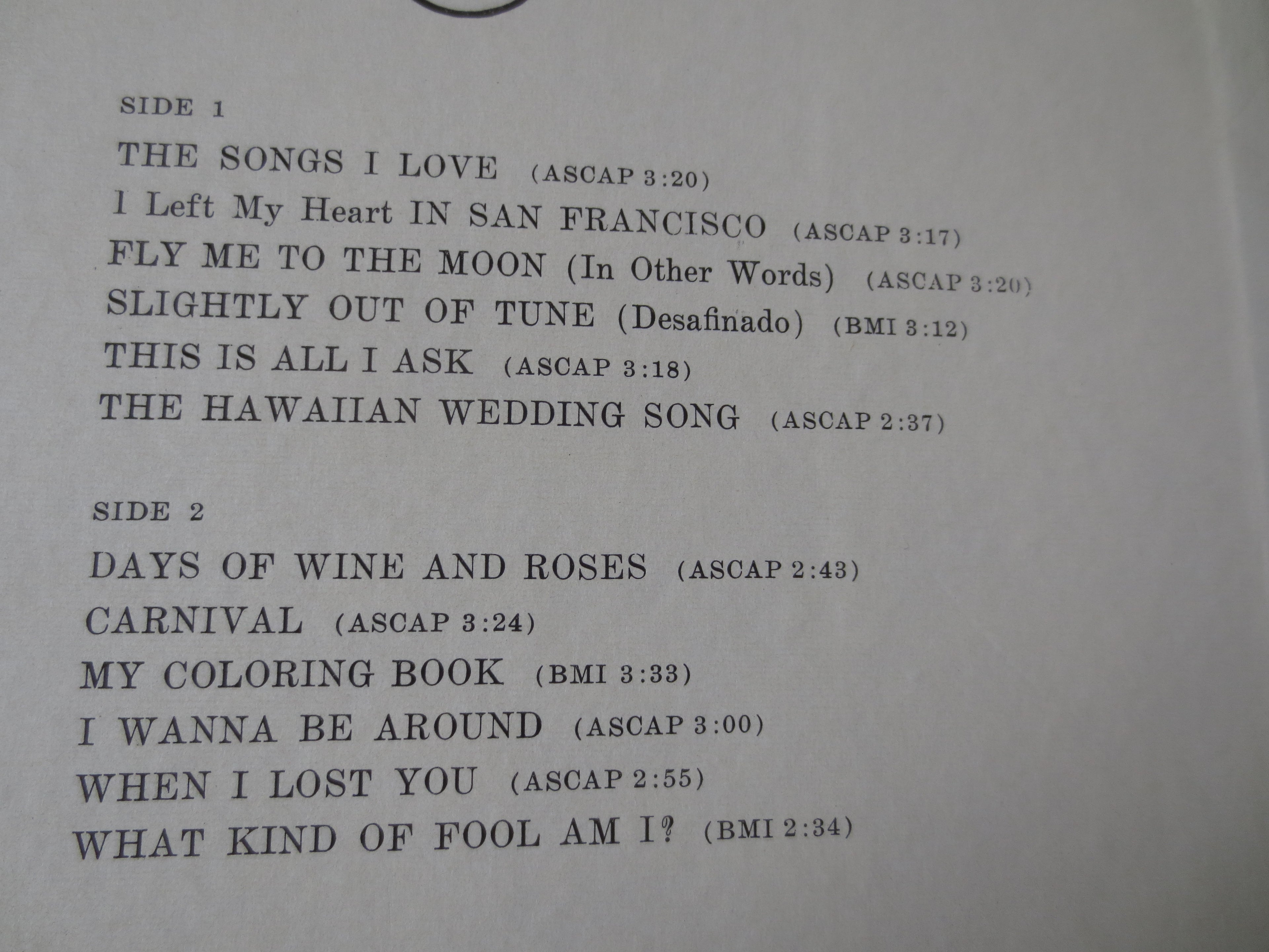 Perry Como – The Songs I Love (1965) Vinyl LP