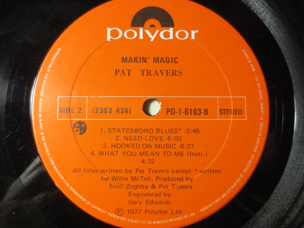 Pat Travers – Makin' Magic (1977) Vinyl LP