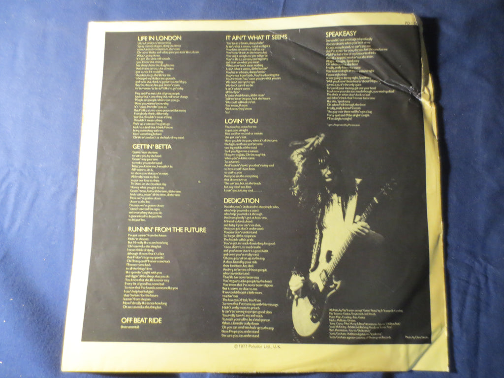 Pat Travers – Putting It Straight (1977) Vinyl LP