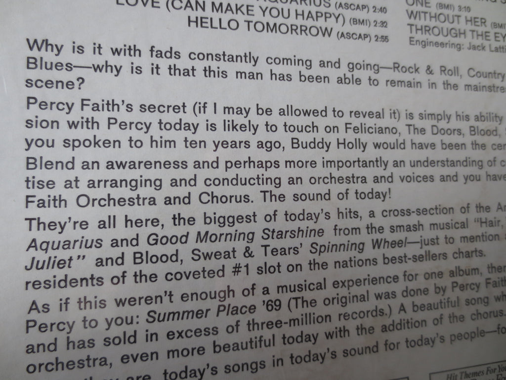 Percy Faith – Romeo and Juliet (1969) Vinyl LP