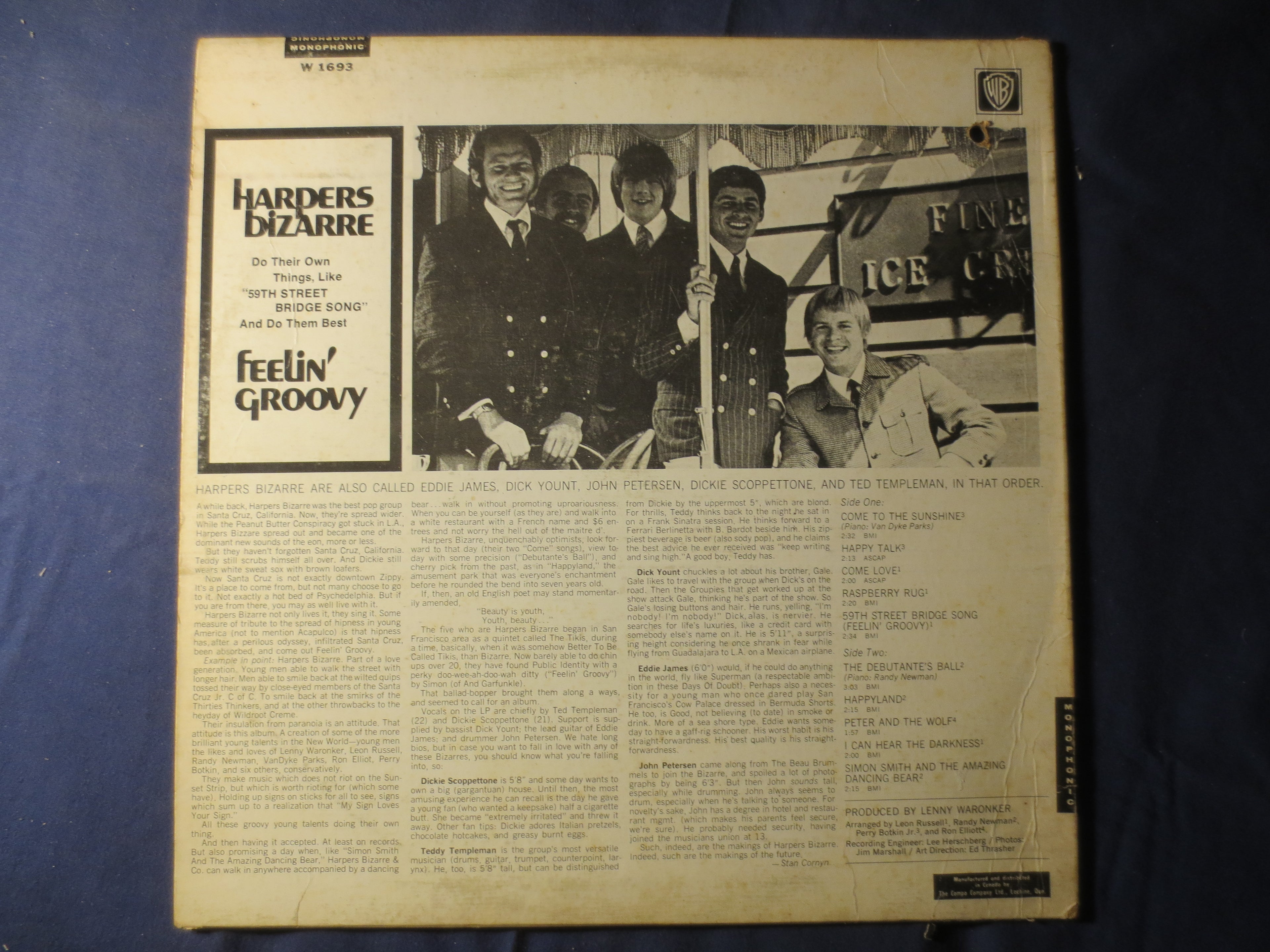 Harpers Bizarre – Feelin' Groovy (1967) Vinyl LP