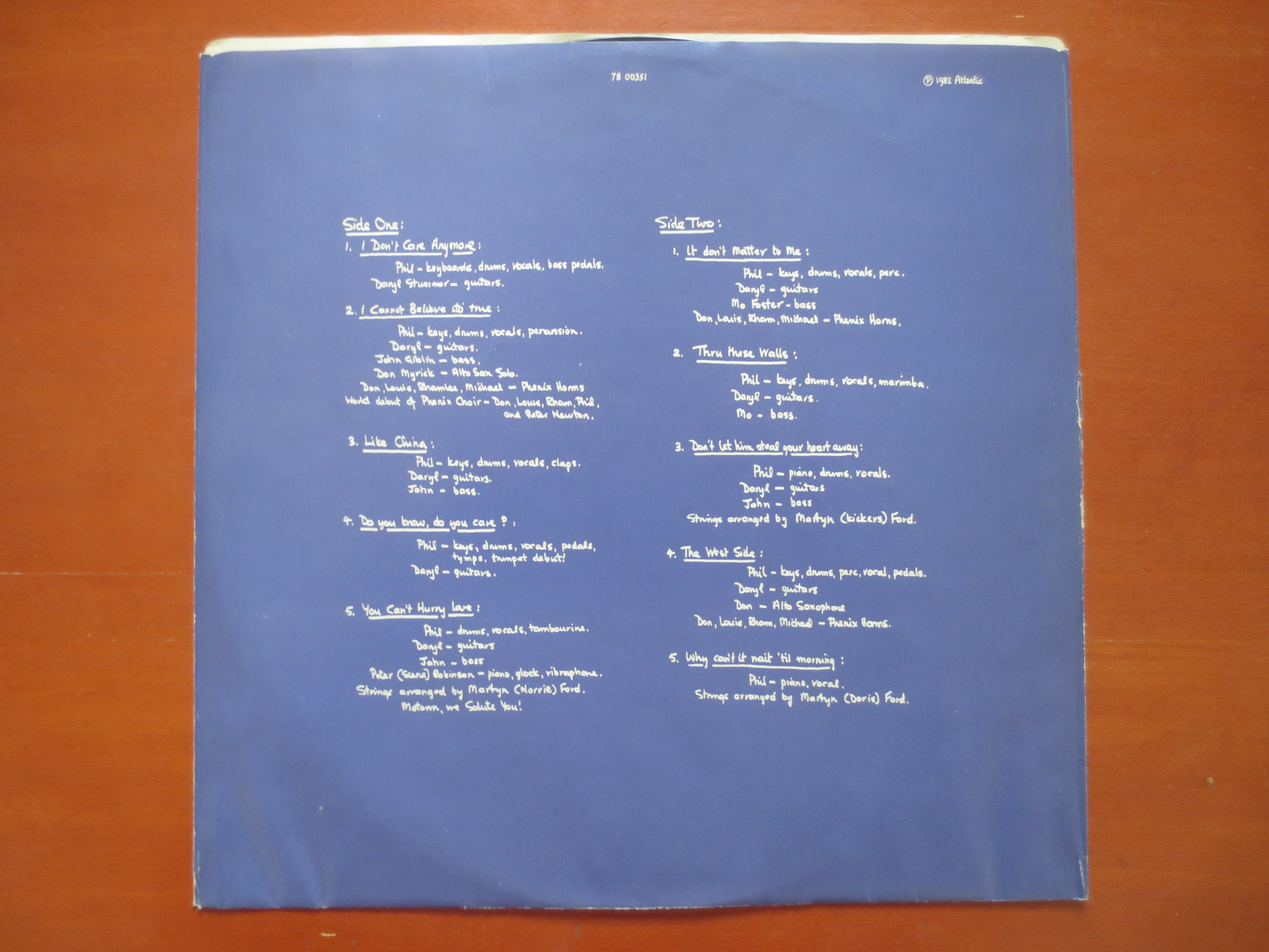Phil Collins – Hello, I Must Be Going! (1982) Vinyl LP