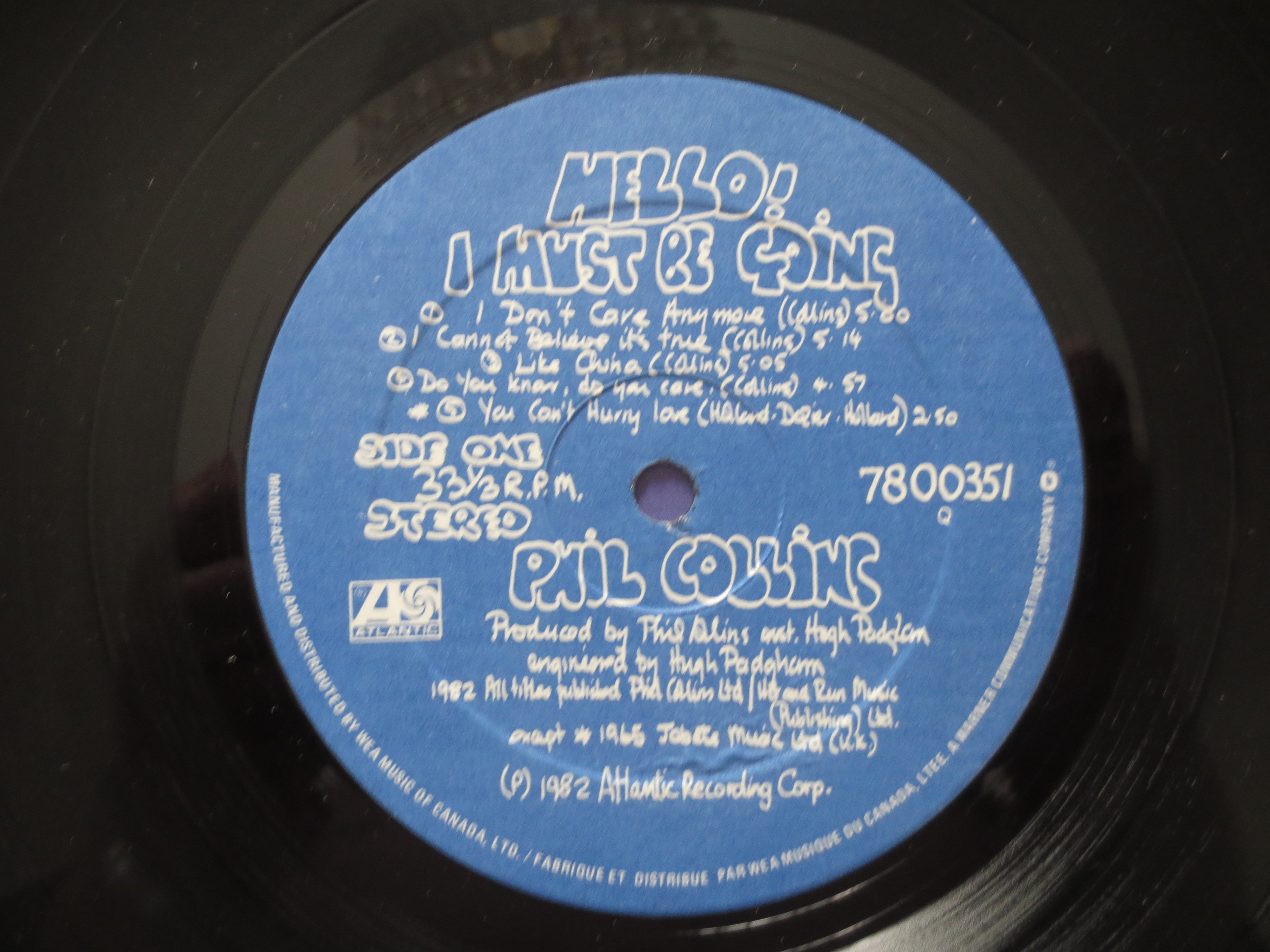 Phil Collins – Hello, I Must Be Going! (1982) Vinyl LP