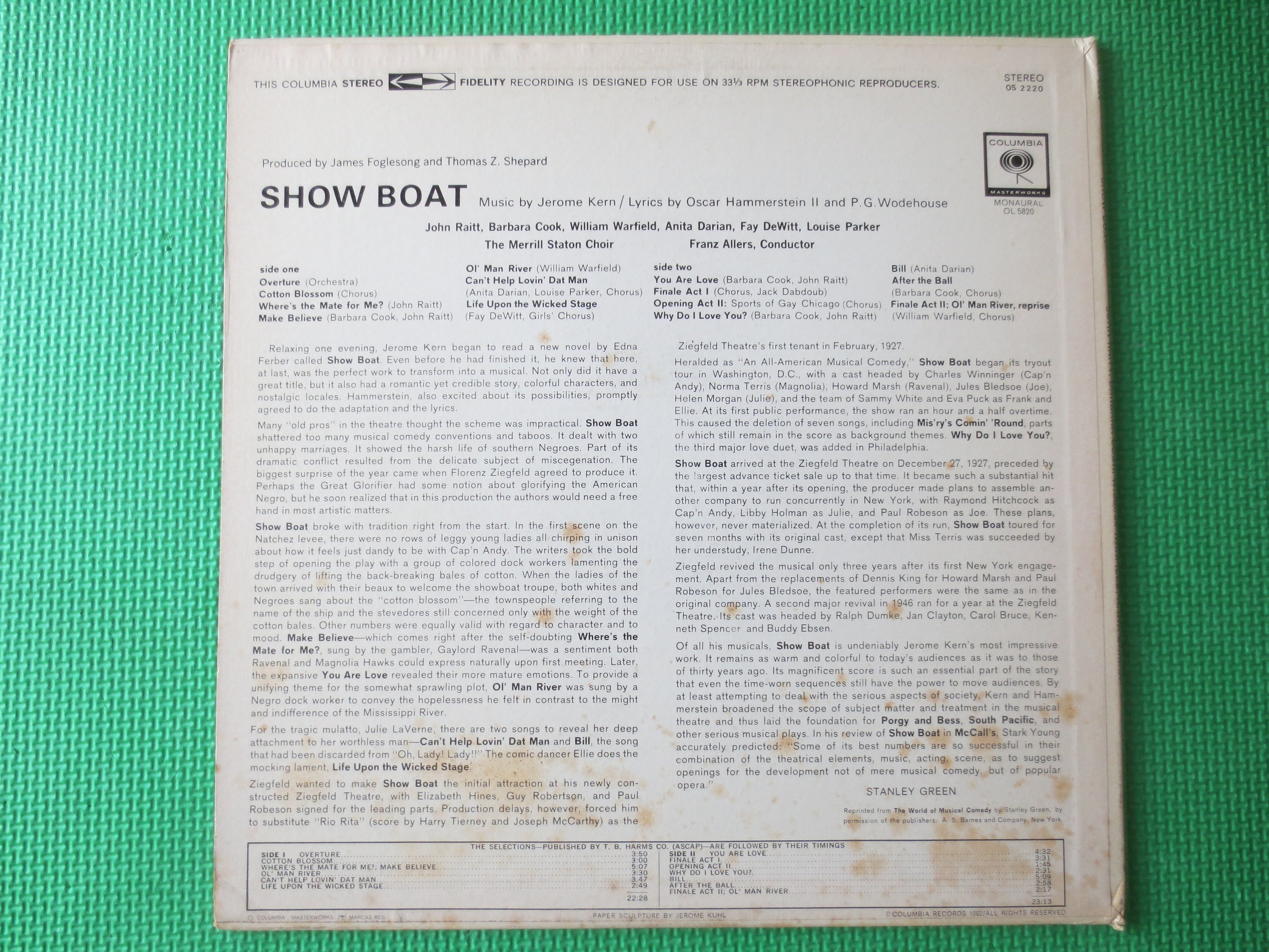 Show Boat – Original Soundtrack Vinyl LP