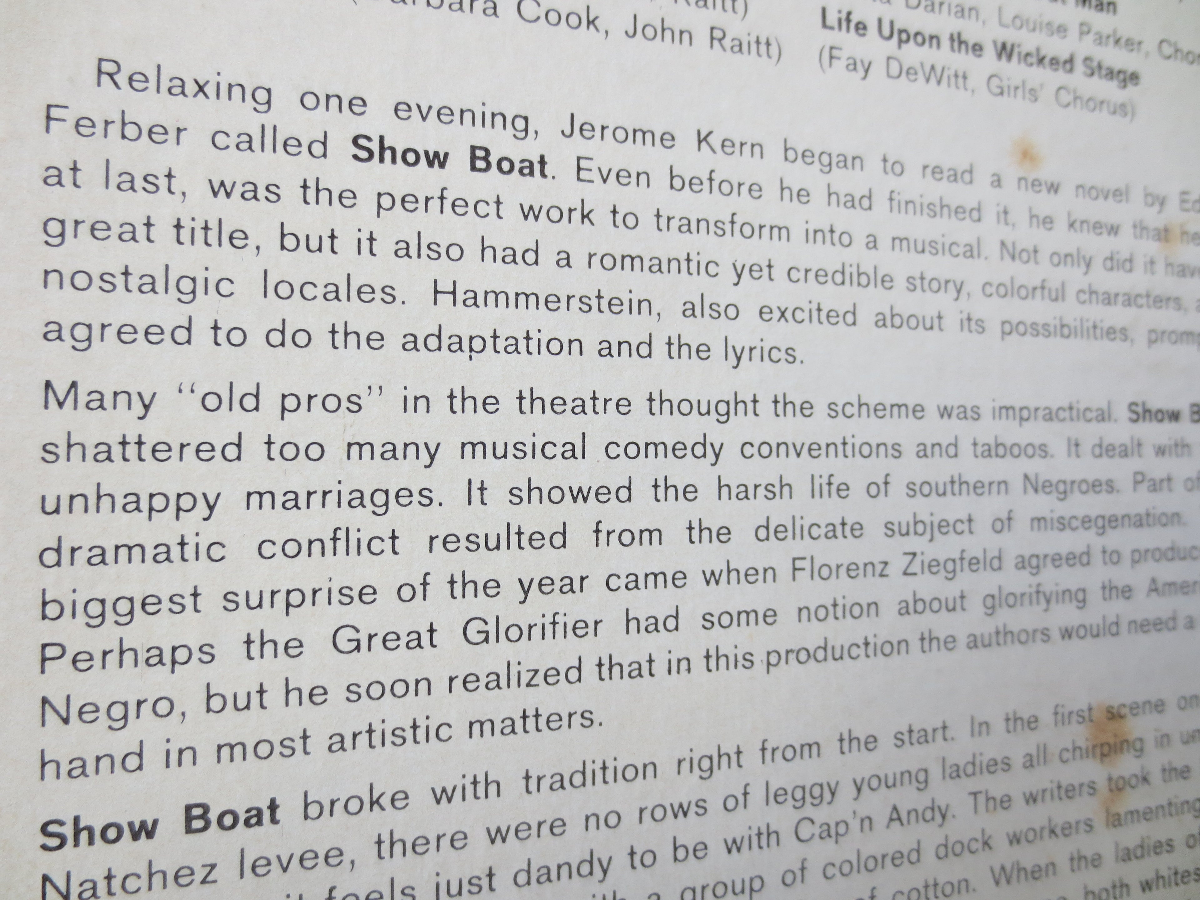 Show Boat – Original Soundtrack Vinyl LP