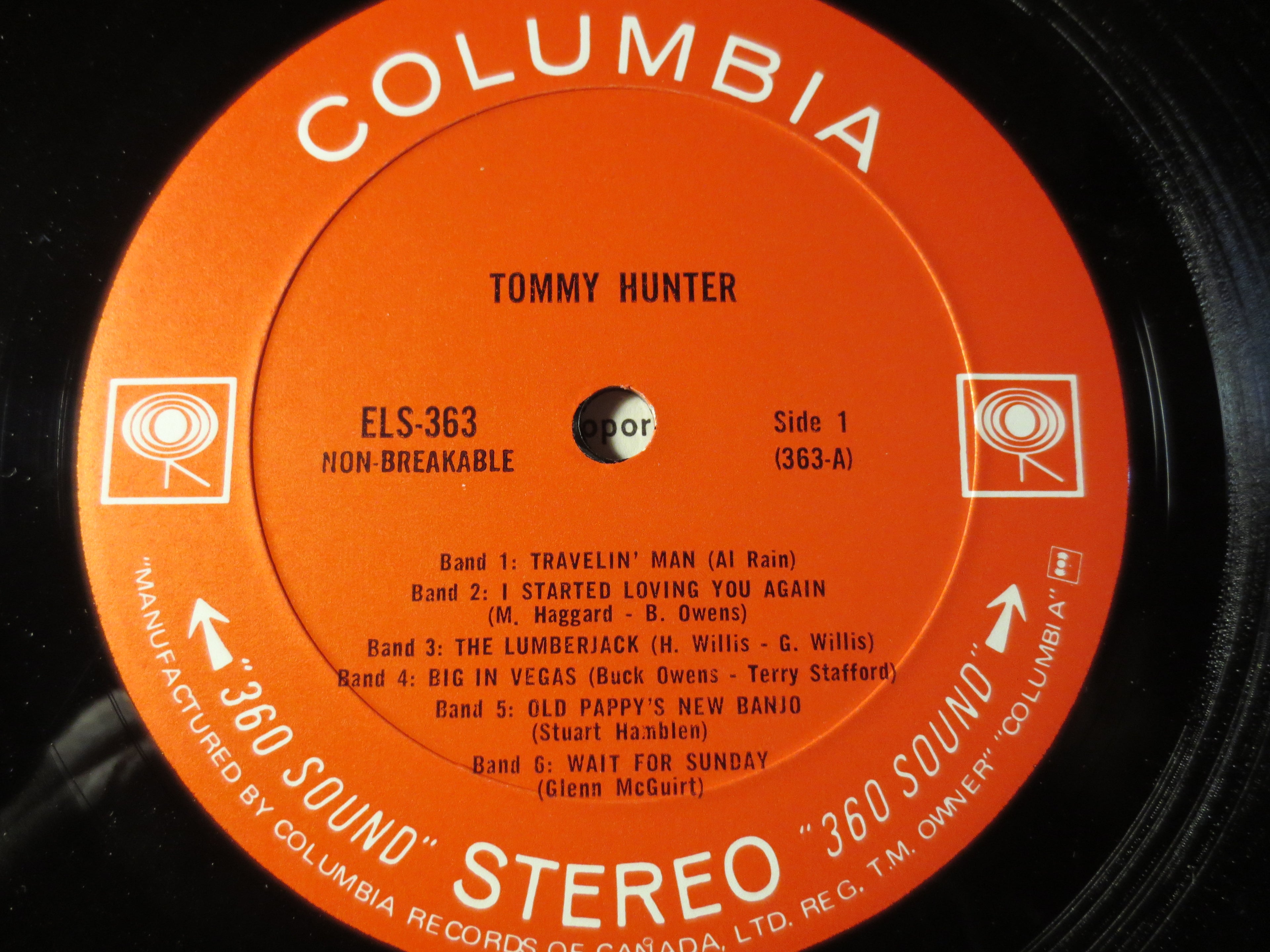 Tommy Hunter – Tommy Hunter (1968) Vinyl LP
