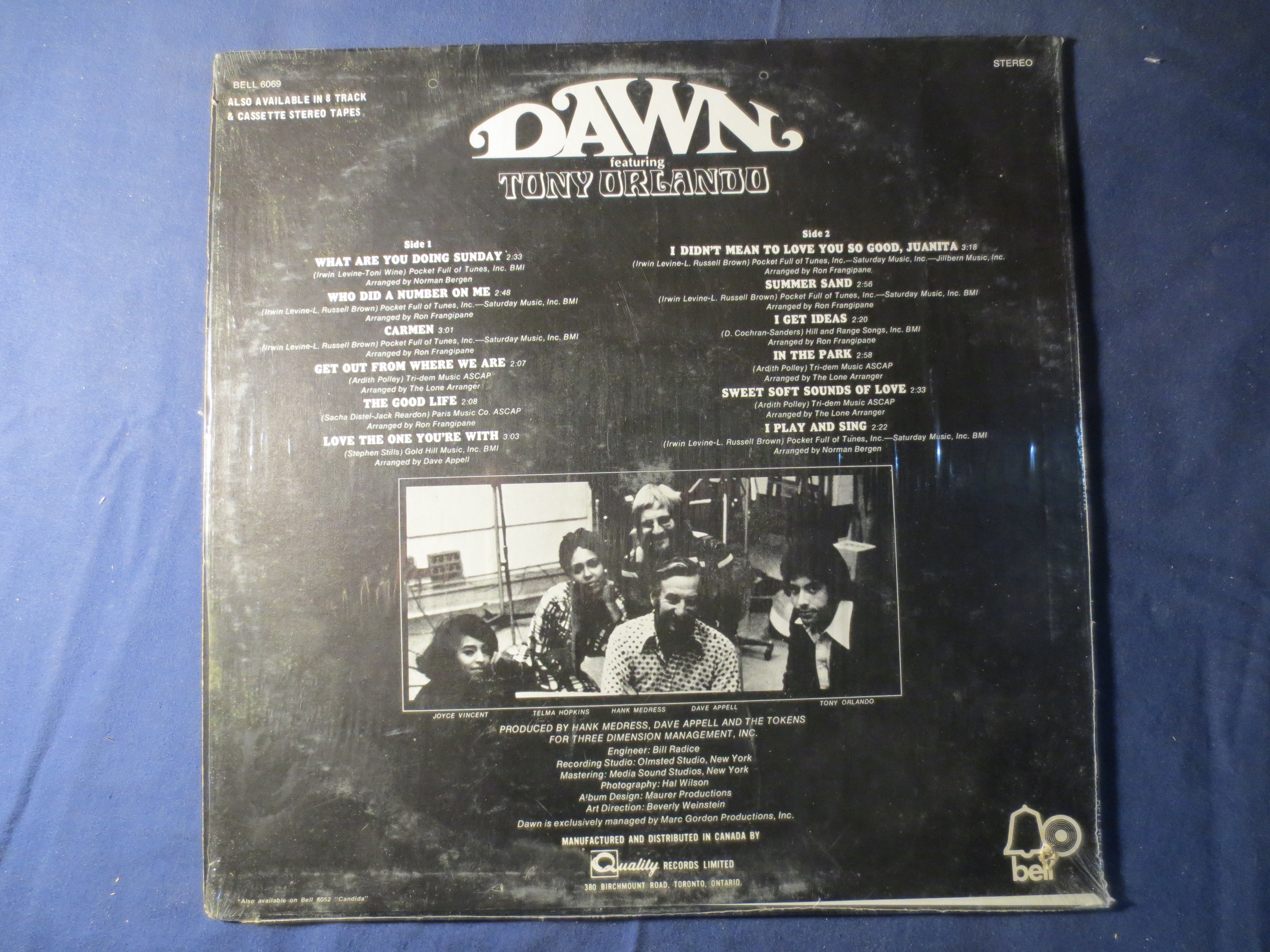 Tony Orlando & Dawn – Dawn Featuring Tony Orlando (1982) Vinyl LP