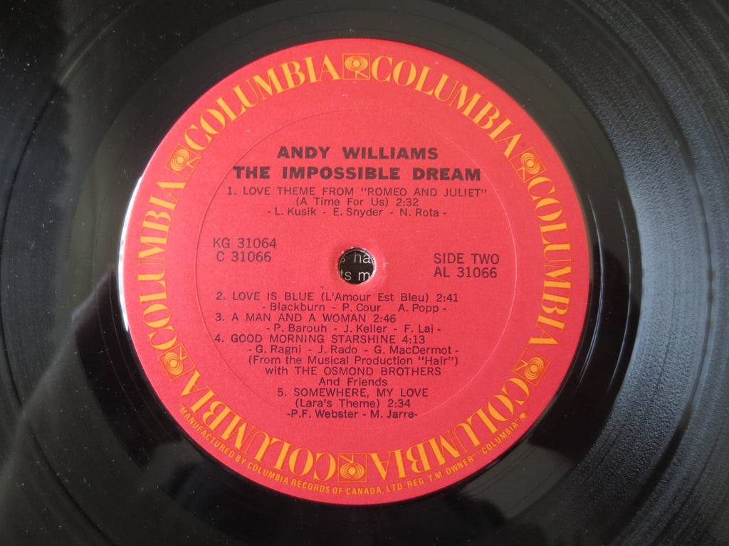 Andy Williams – The Impossible Dream (1971) Double Vinyl LP