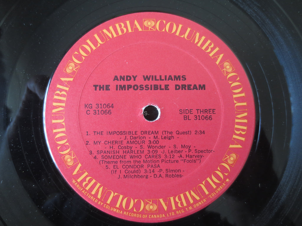 Andy Williams – The Impossible Dream (1971) Double Vinyl LP