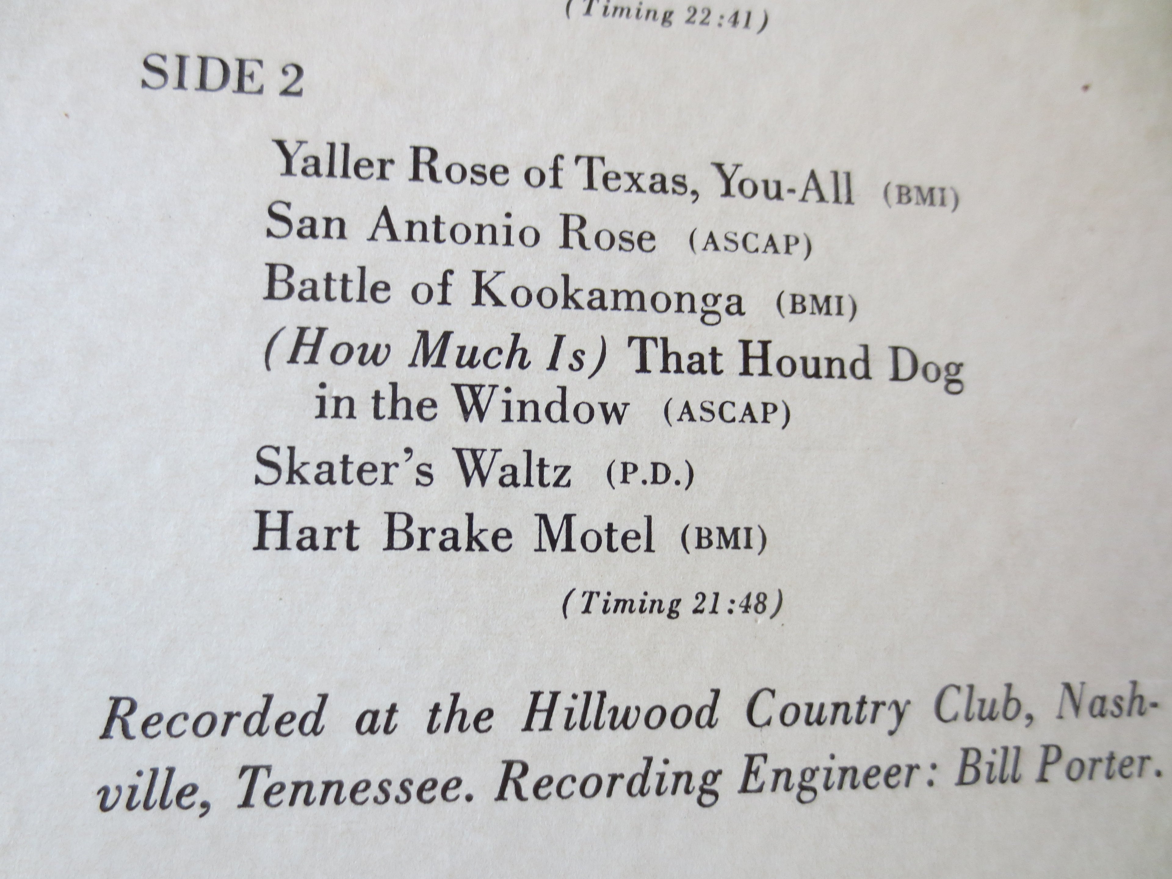 Homer and Jethro – At the Country Club (1960) Vinyl LP