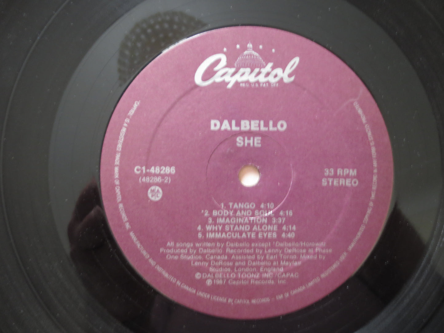 DALBELLO, She, DALBELLO Album, DALBELLO Record, Dalbello Lp, Dalbello Vinyl, Vintage Vinyl, Vinyl Lp, Records, 1987 Records