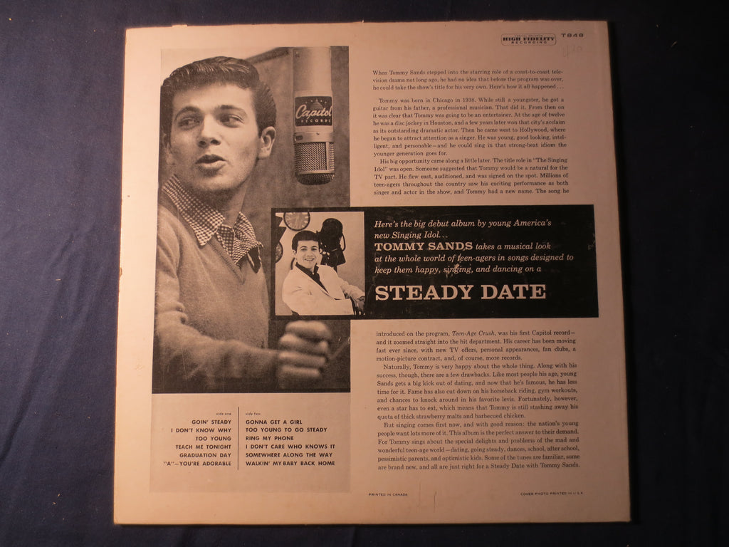 Tommy Sands – Steady Date (1957) Vinyl LP