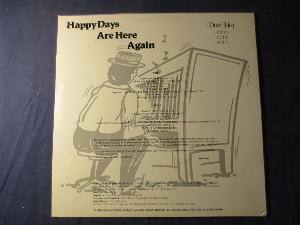 Dave Hoy – Happy Days Are Here Again (1970s) Vinyl LP