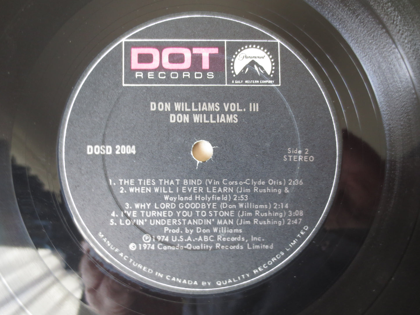 DON WILLIAMS, VOLUME 3, Don Williams Vinyl, Don Williams Albums, Don Williams Lp, Vinyl Album, Records, 1974 Records