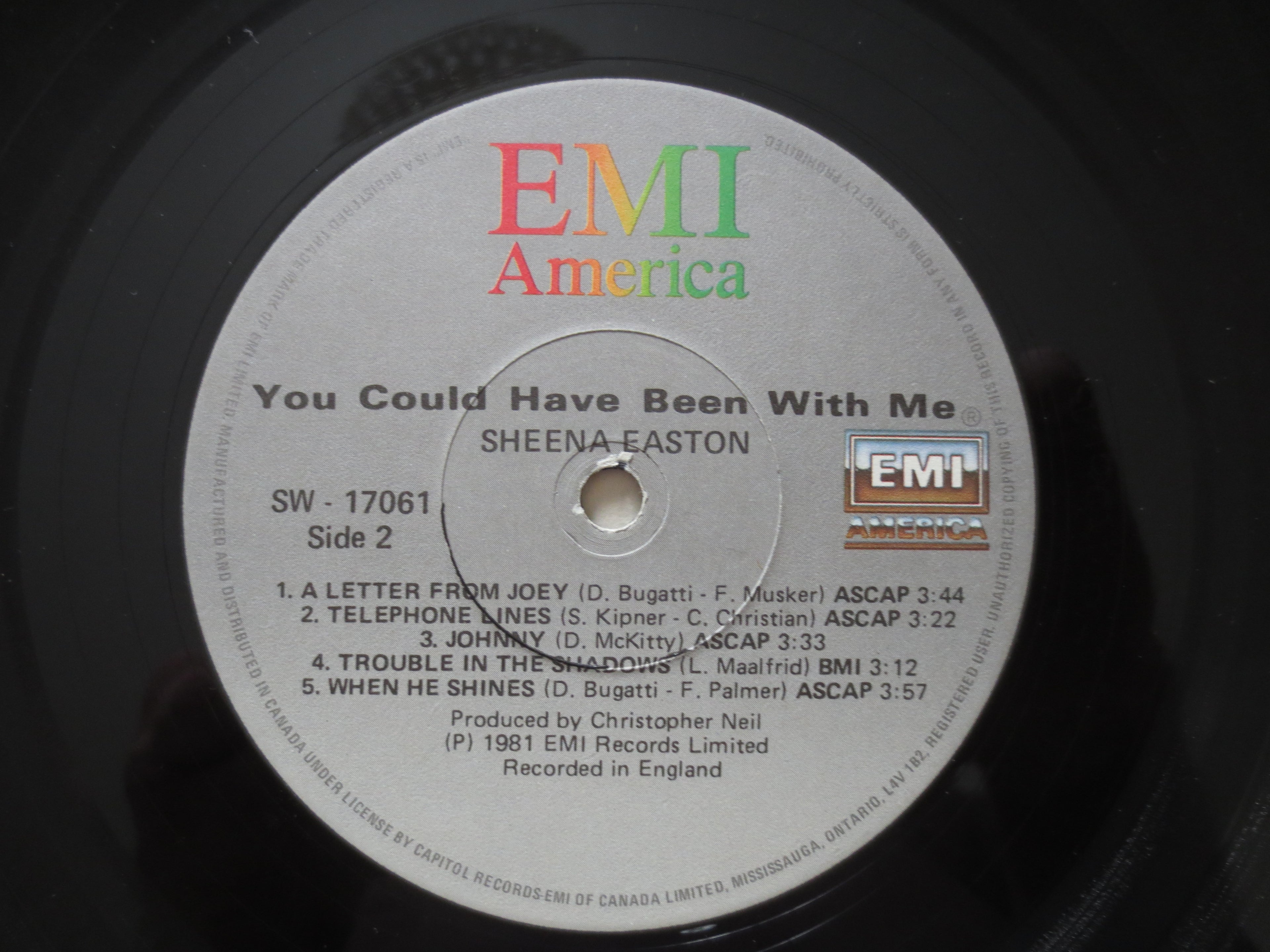 Sheena Easton – You Could Have Been With Me (1981) Vinyl LP