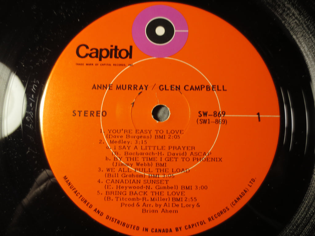 Anne Murray & Glen Campbell (1971) Vinyl LP