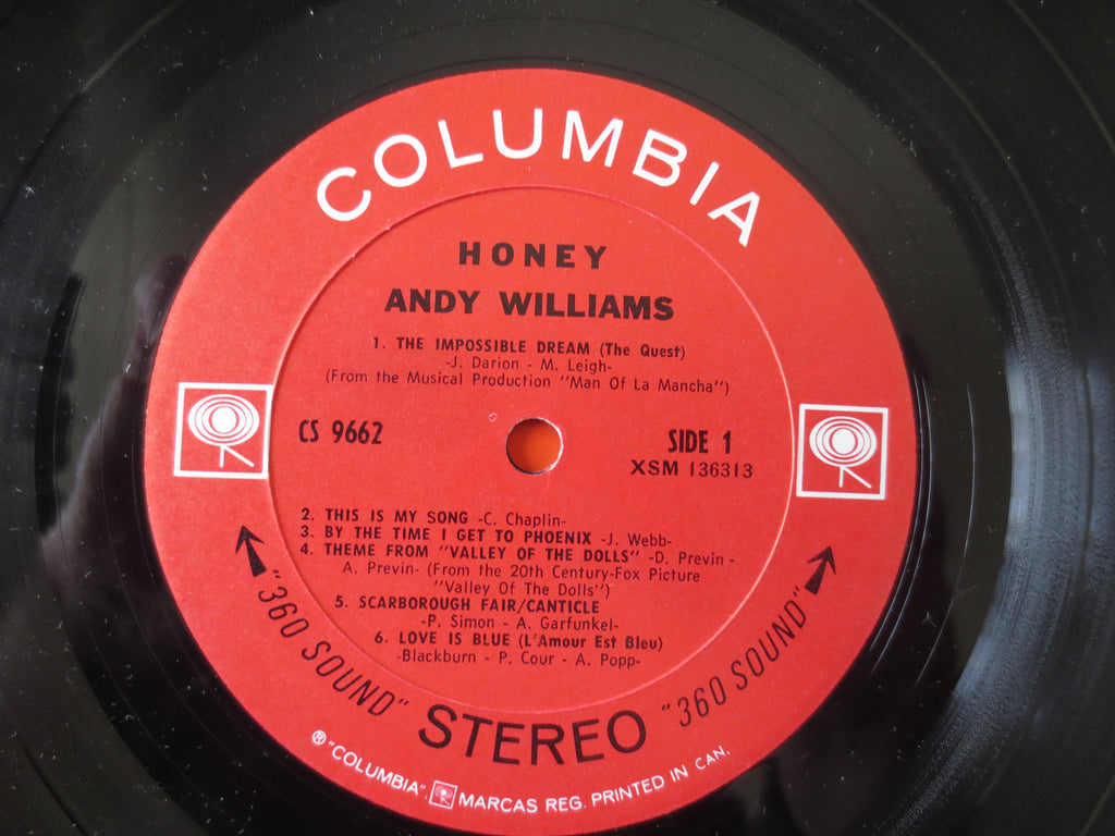 Andy Williams – Honey (1968) Vinyl LP