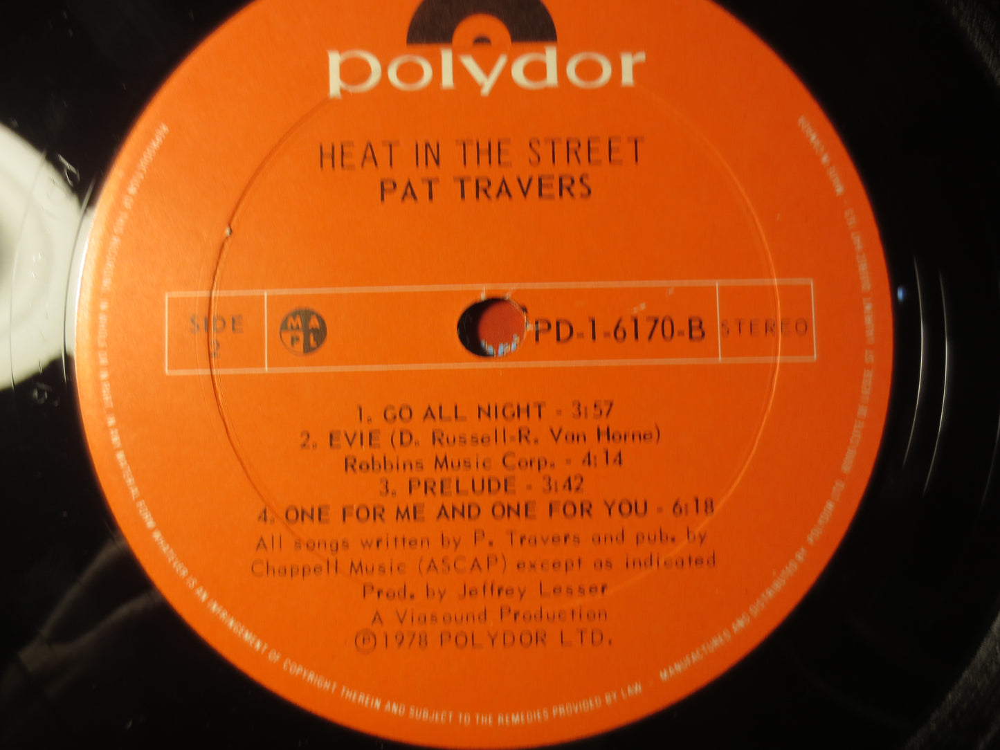 PAT TRAVERS, HEAT in the Street, Pat Travers Record, Pat Travers Album, Pat Travers Lp, Rock Records, Vinyl, 1978 Records