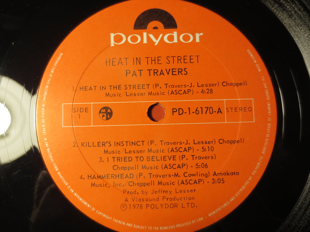 Pat Travers – Heat in the Street (1978) Vinyl LP