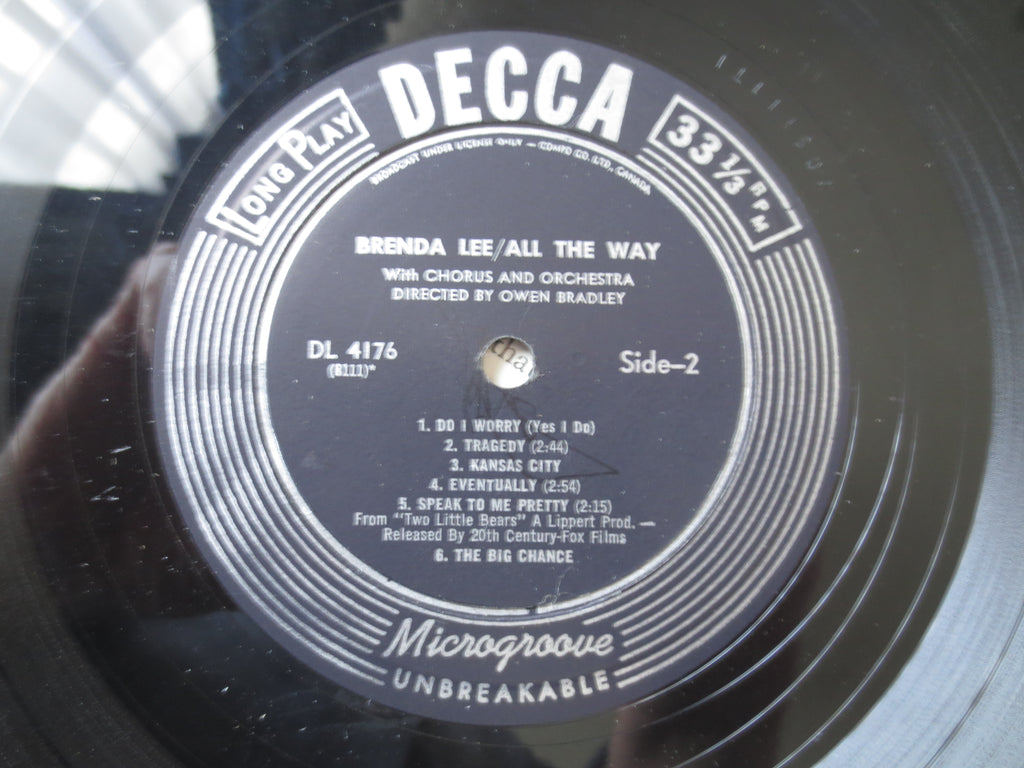 Brenda Lee – All the Way (1961) Vinyl LP