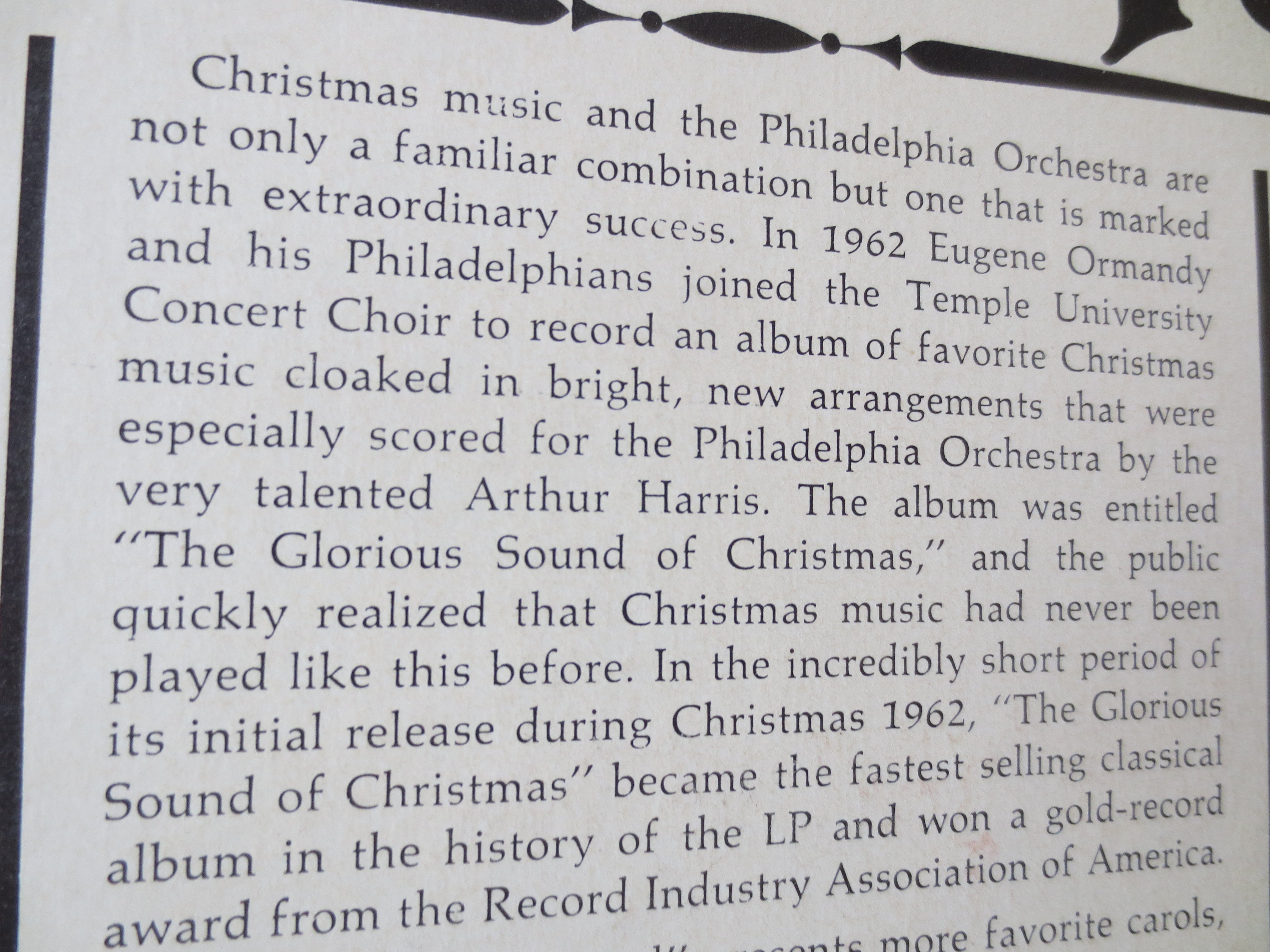 Eugene Ormandy & The Philadelphia Orchestra – A Festival Christmas (1964) Vinyl LP
