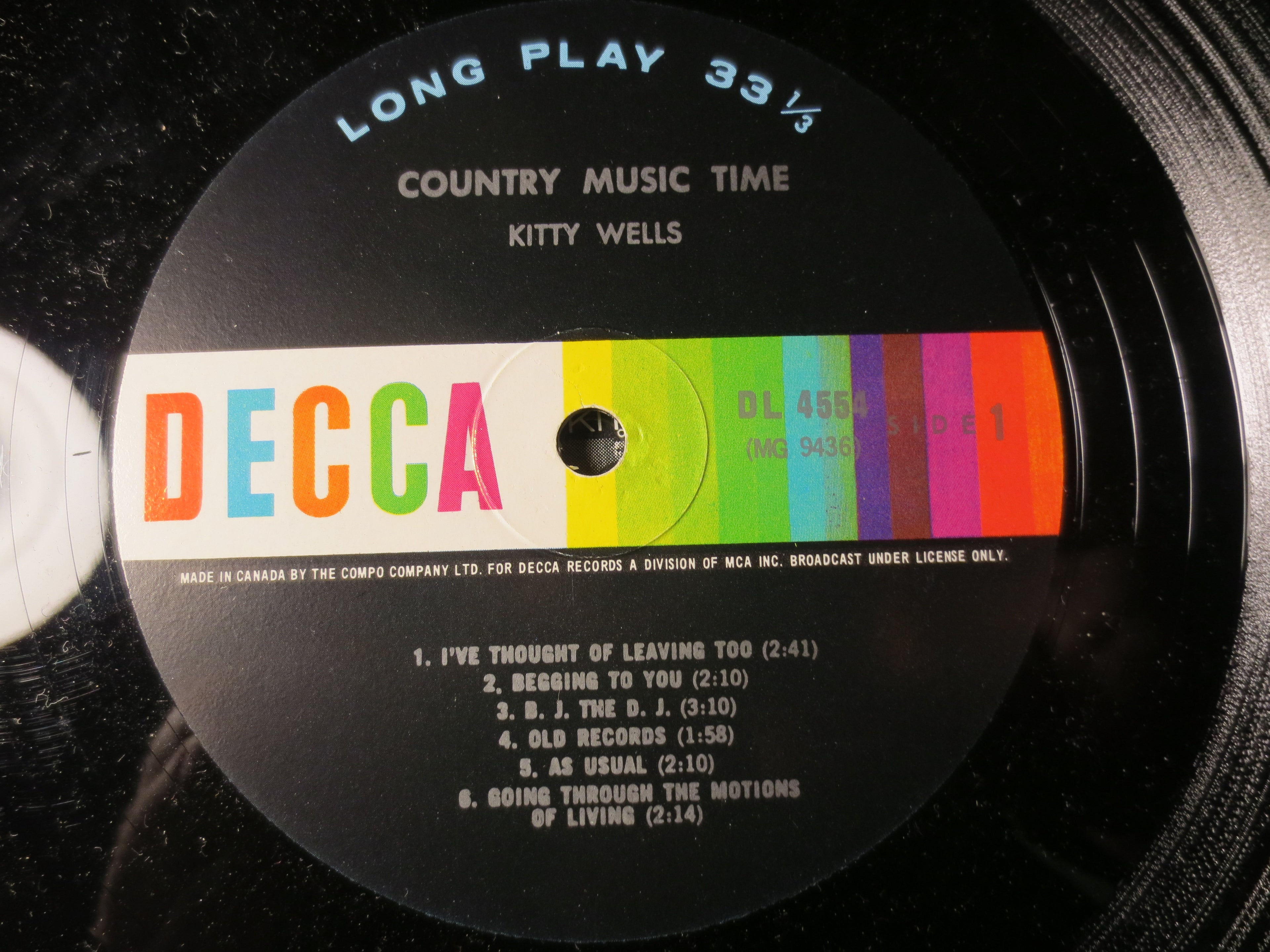 Kitty Wells – Country Music Time (1964) Vinyl LP
