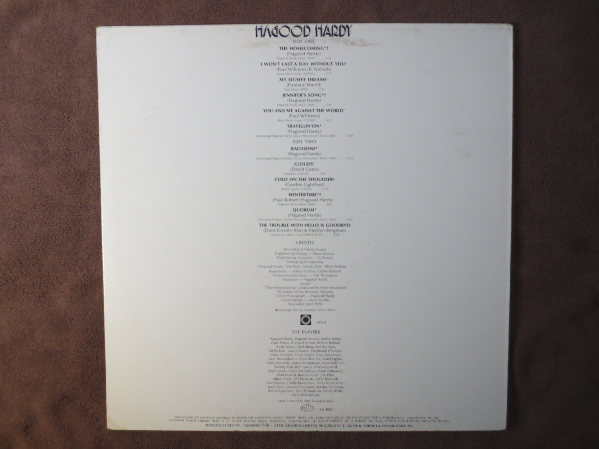 Hagood Hardy – The Homecoming (1975) Vinyl LP