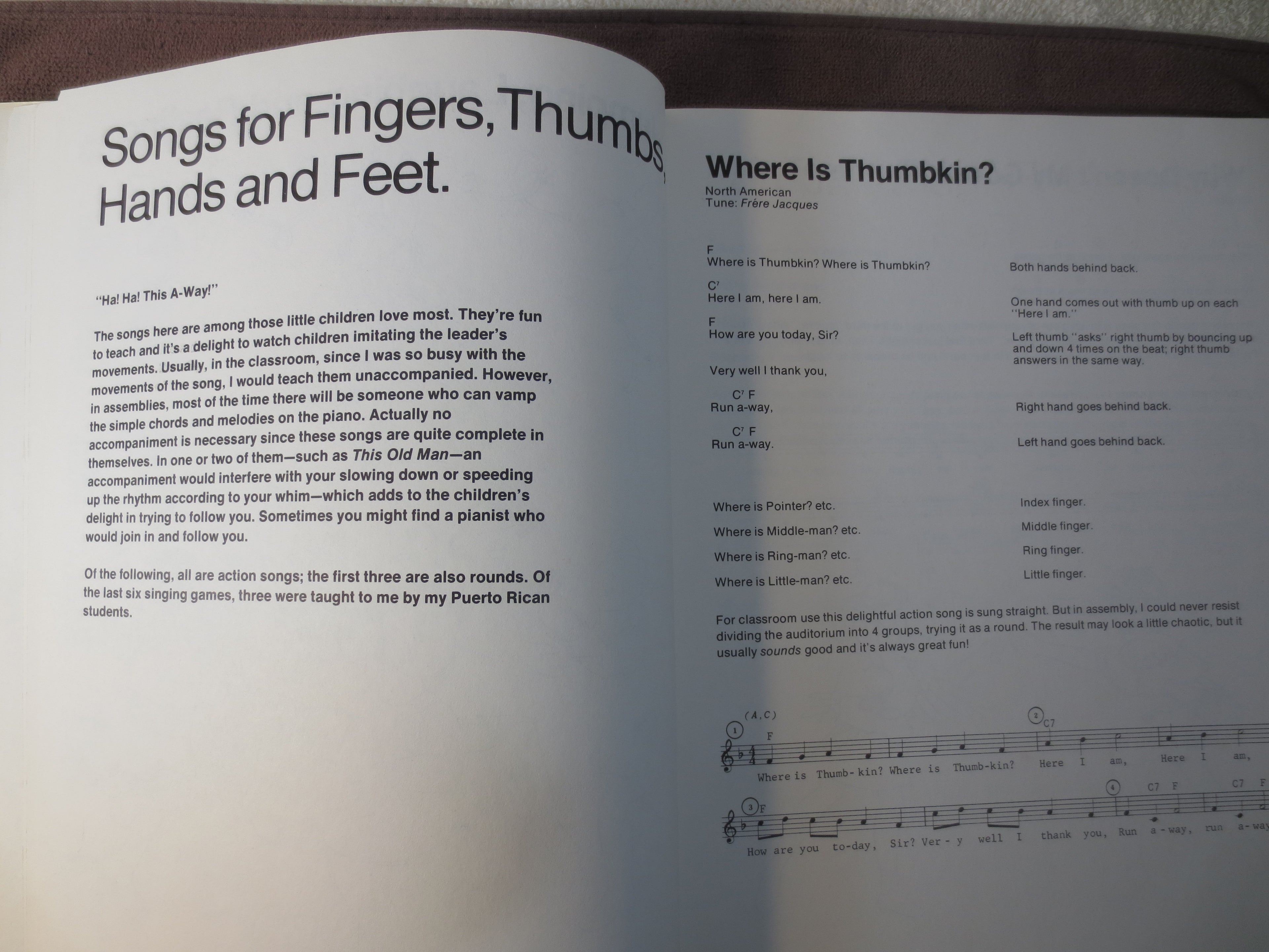 Jumping, Laughing and Resting — Children's Songbook Sheet Music