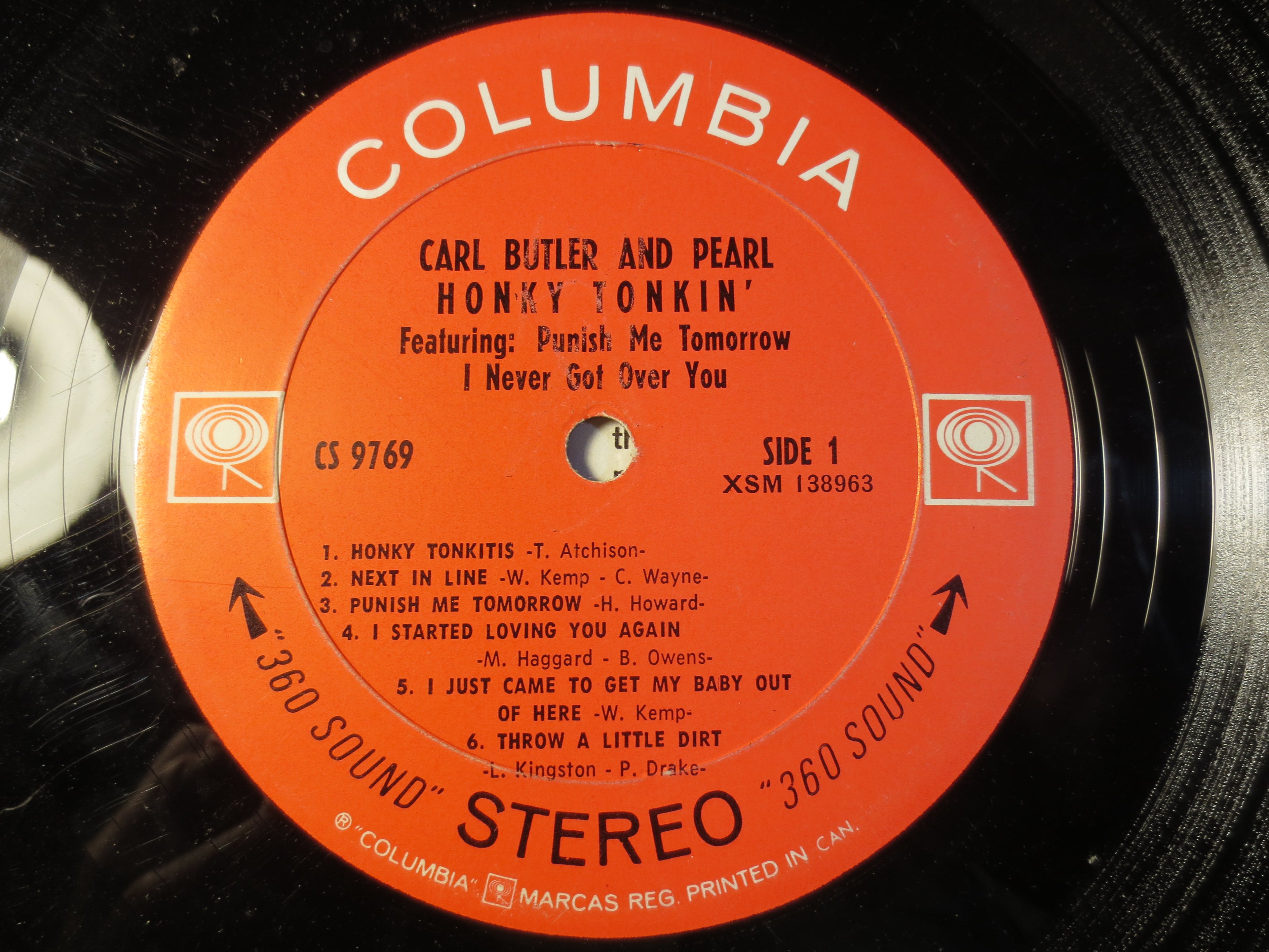 Carl Butler & Pearl – Honky Tonkin' (1969) Vinyl LP