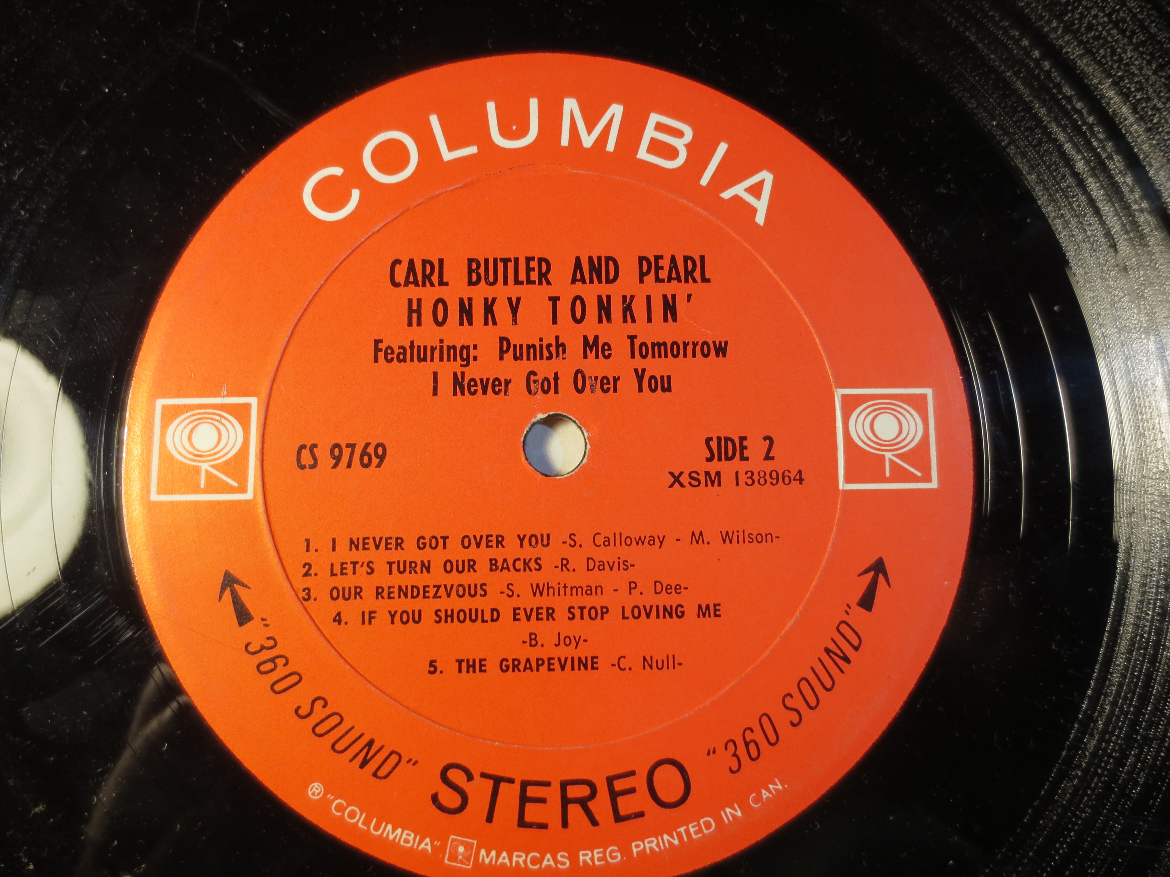 Carl Butler & Pearl – Honky Tonkin' (1969) Vinyl LP