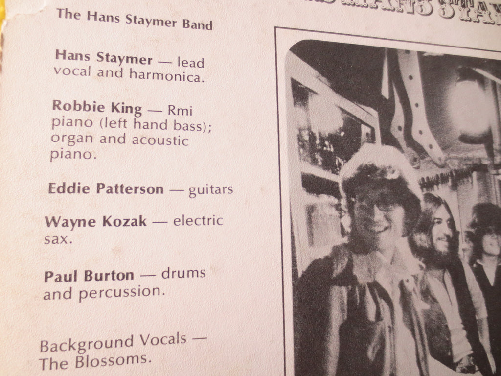 The Hans Staymer Band – The Hans Staymer Band (1972) Vinyl LP
