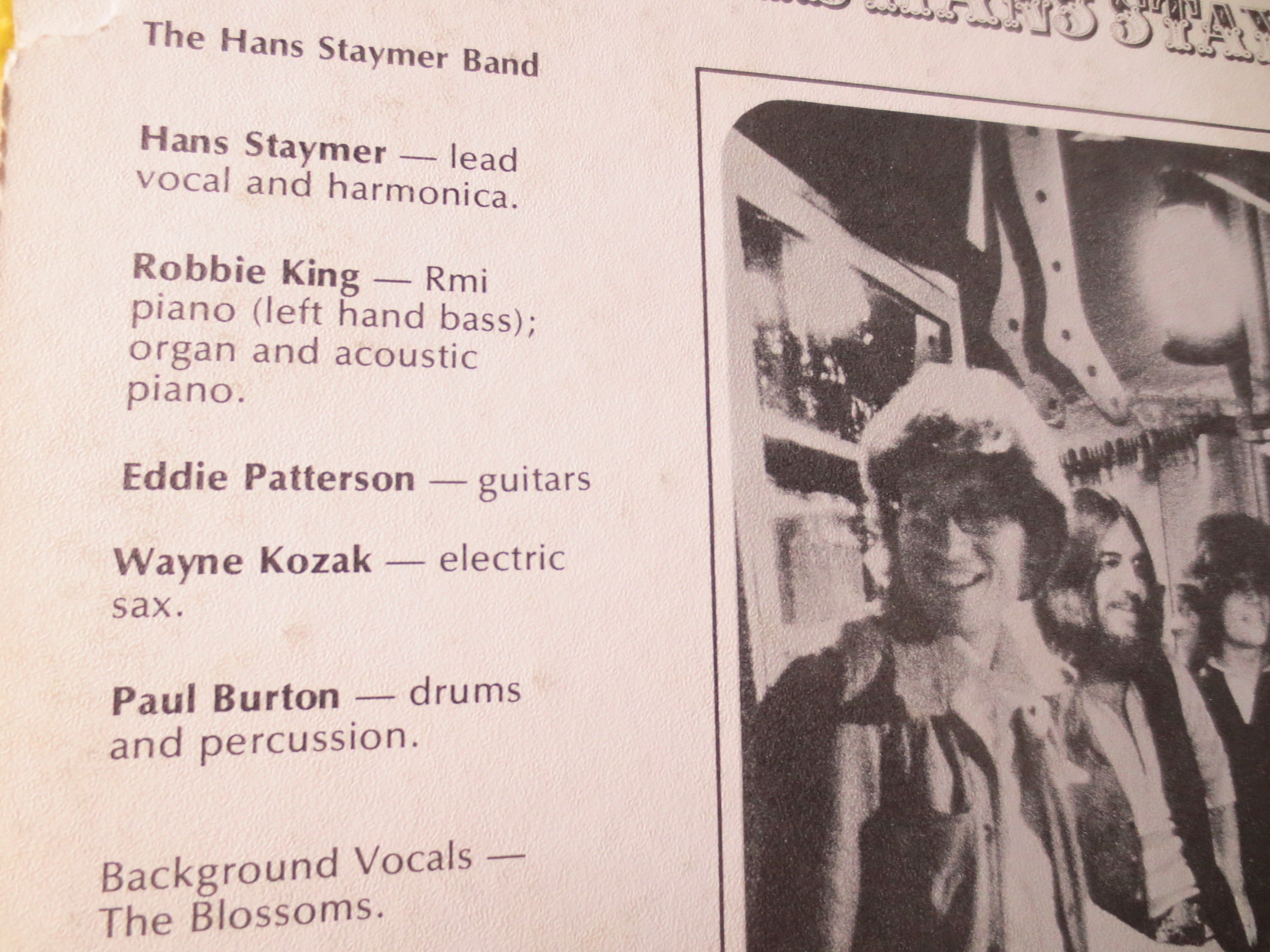 HANS STAYMER Band, Hans Staymer Records, Vintage Vinyl, Hans Staymer Albums, Vinyl Record, Vinyl, Rock Record, 1972 Records