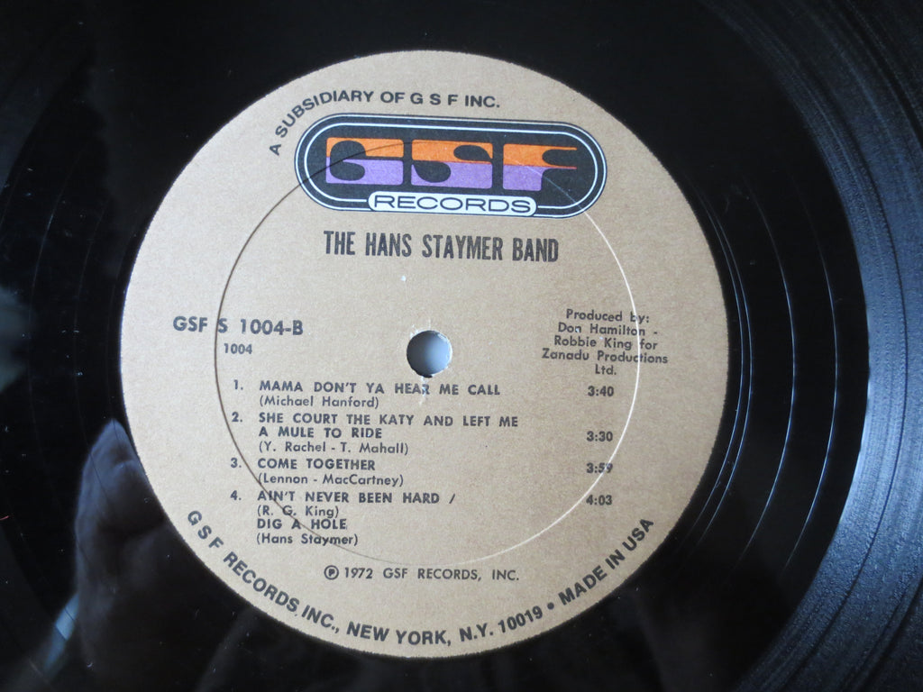 The Hans Staymer Band – The Hans Staymer Band (1972) Vinyl LP