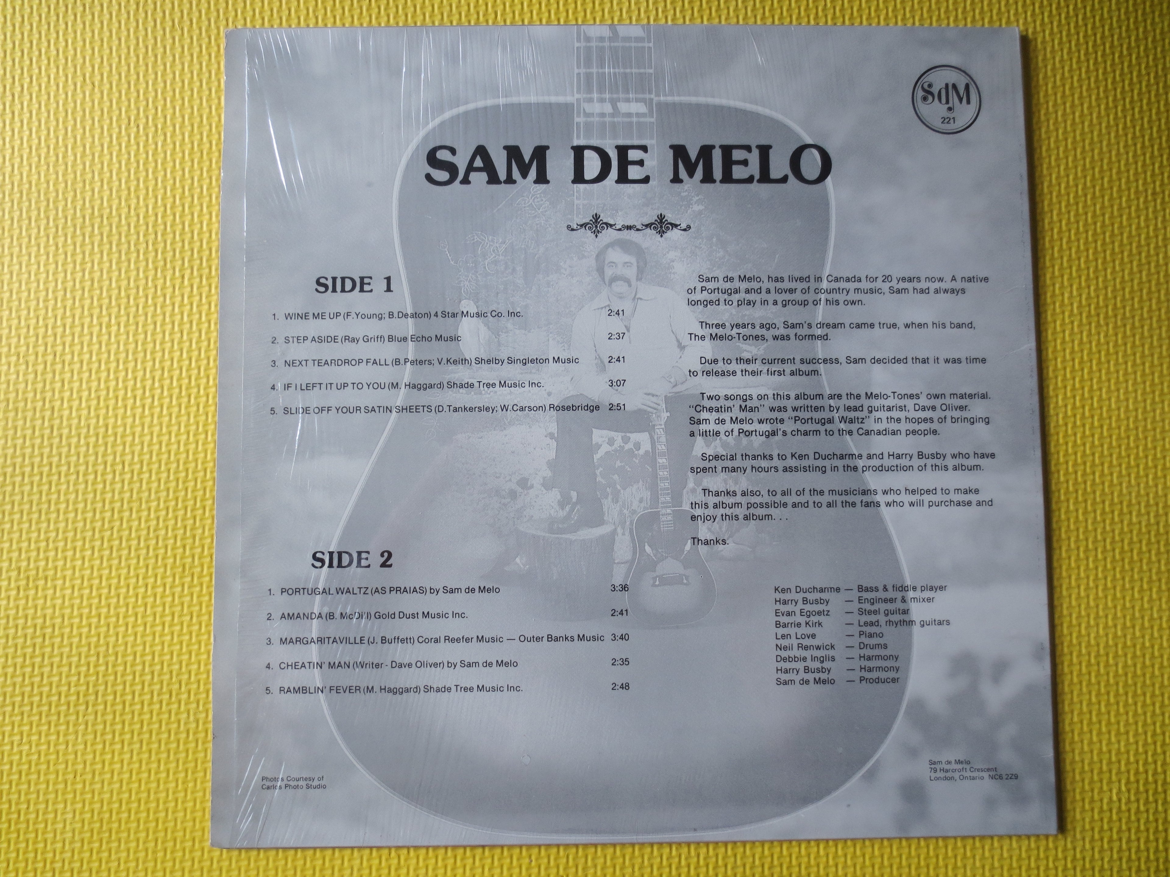 Sam De Melo – Sam De Melo (1974) Vinyl LP