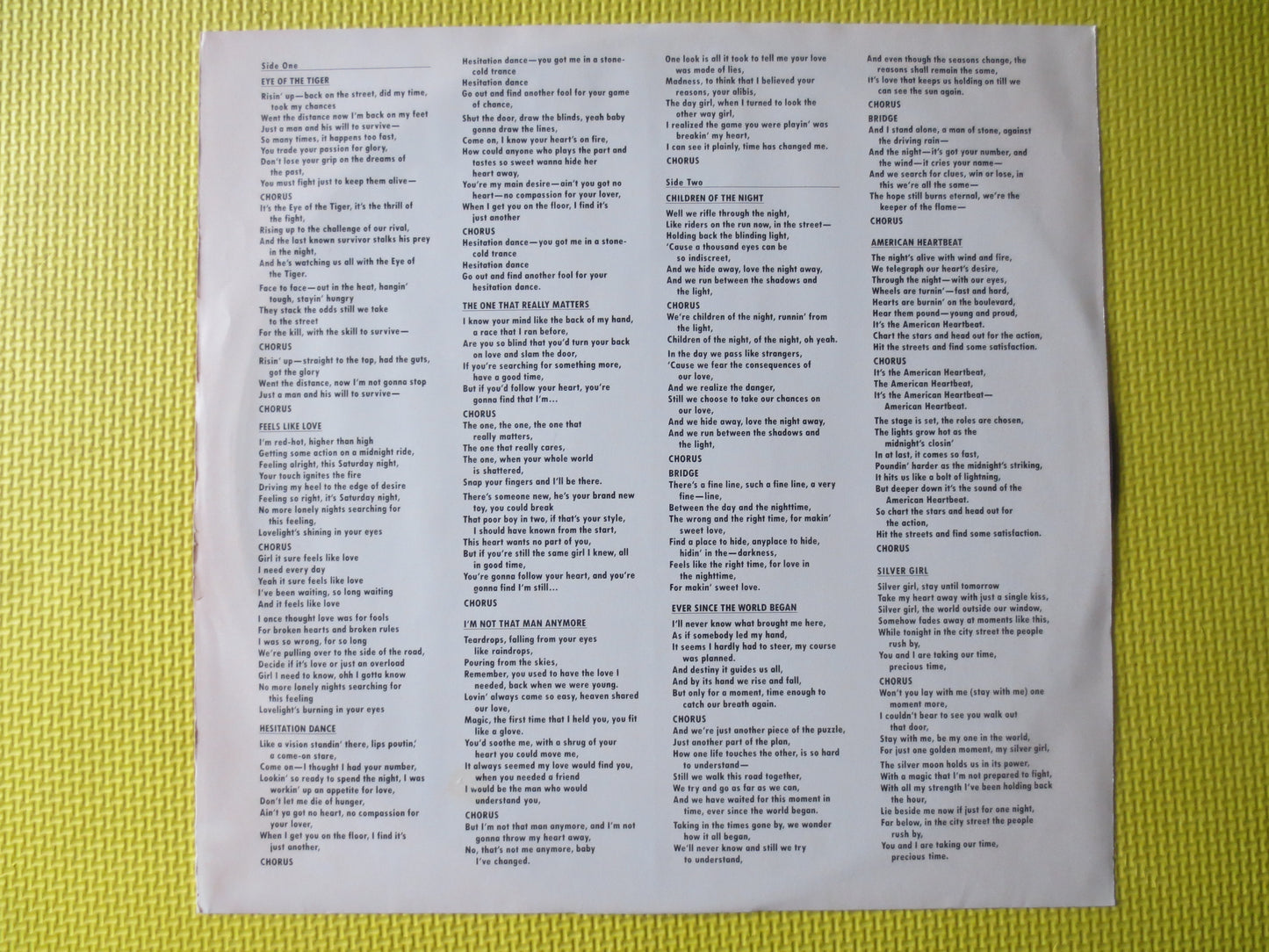 SURVIVOR, EYE of the TIGER, Survivor lps, Vintage Vinyl, Record Vinyl, Vinyl Record, Vinyl lps, Rock Record, 1982 Records