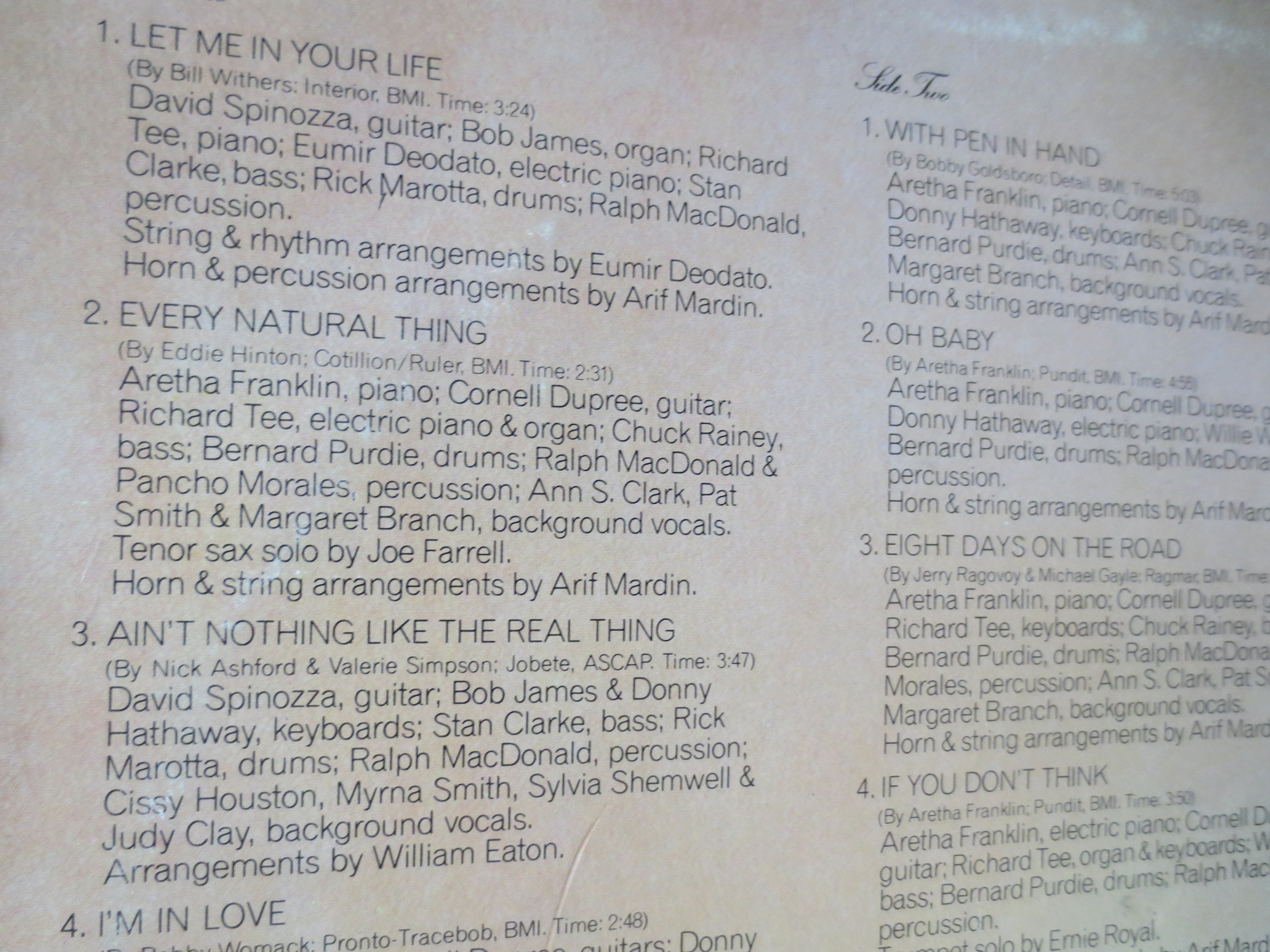 Aretha Franklin – Let Me in Your Life (1974) Vinyl LP