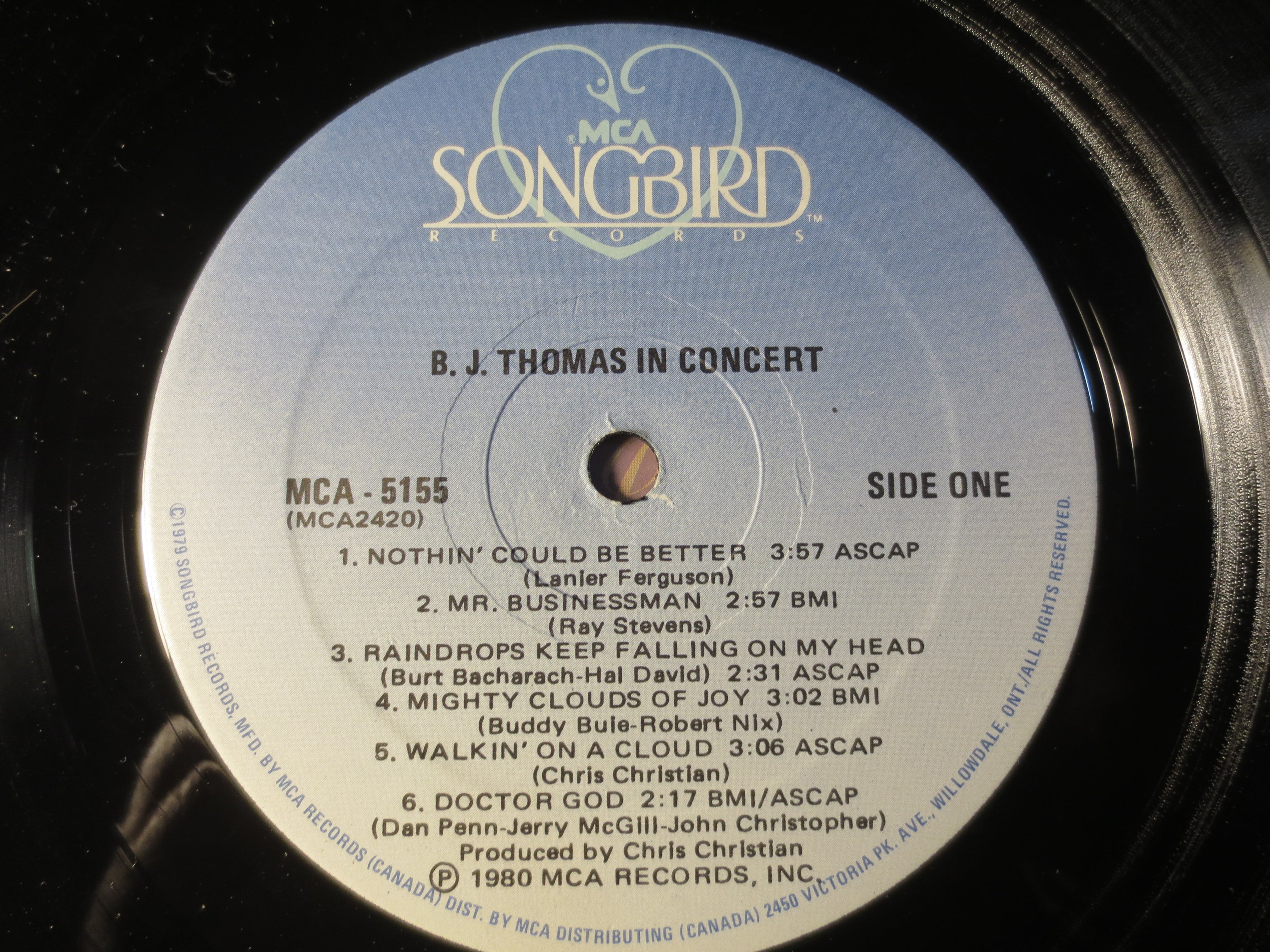 B.J. Thomas – In Concert (1980) Vinyl LP