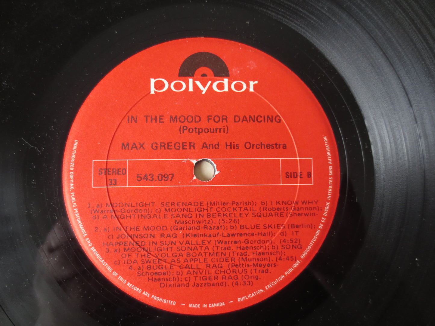 MAX GREGER, In The MOOD, Max Greger Records, Dance Records, Dance Albums, Max Greger Albums, Classical Records, 1969 Record