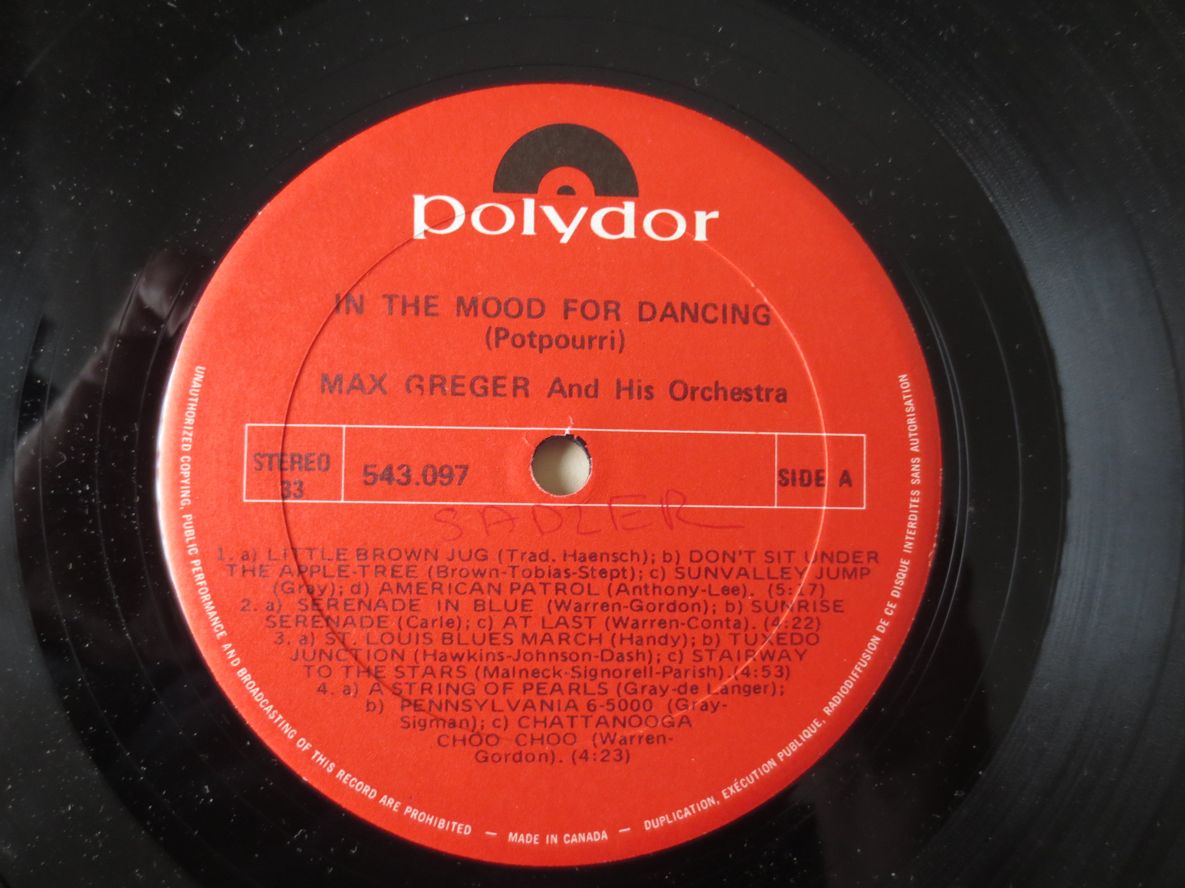 Max Greger – In the Mood (1968) Vinyl LP