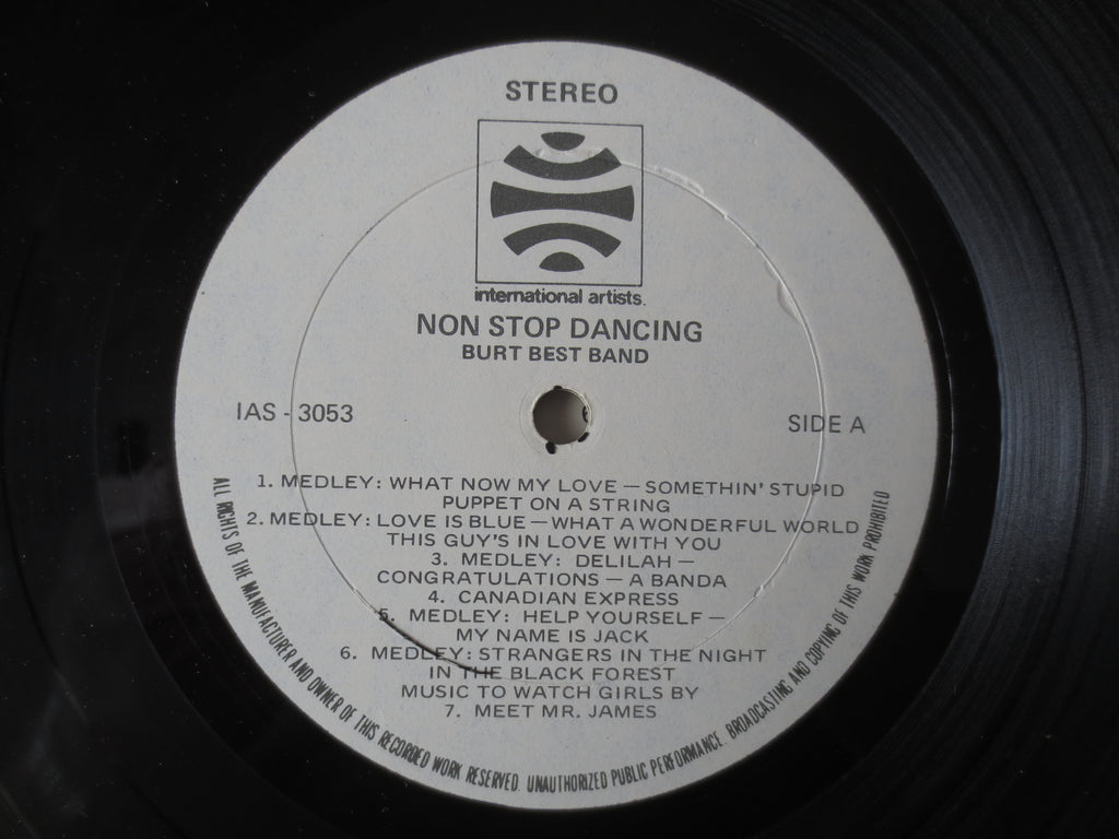 Burt Best Band – Non-Stop Dancing (1967) Vinyl LP
