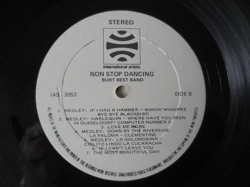 Burt Best Band – Non-Stop Dancing (1967) Vinyl LP