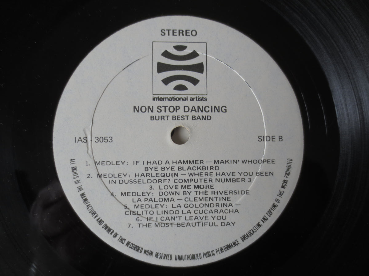 Burt Best Band – Non-Stop Dancing (1967) Vinyl LP