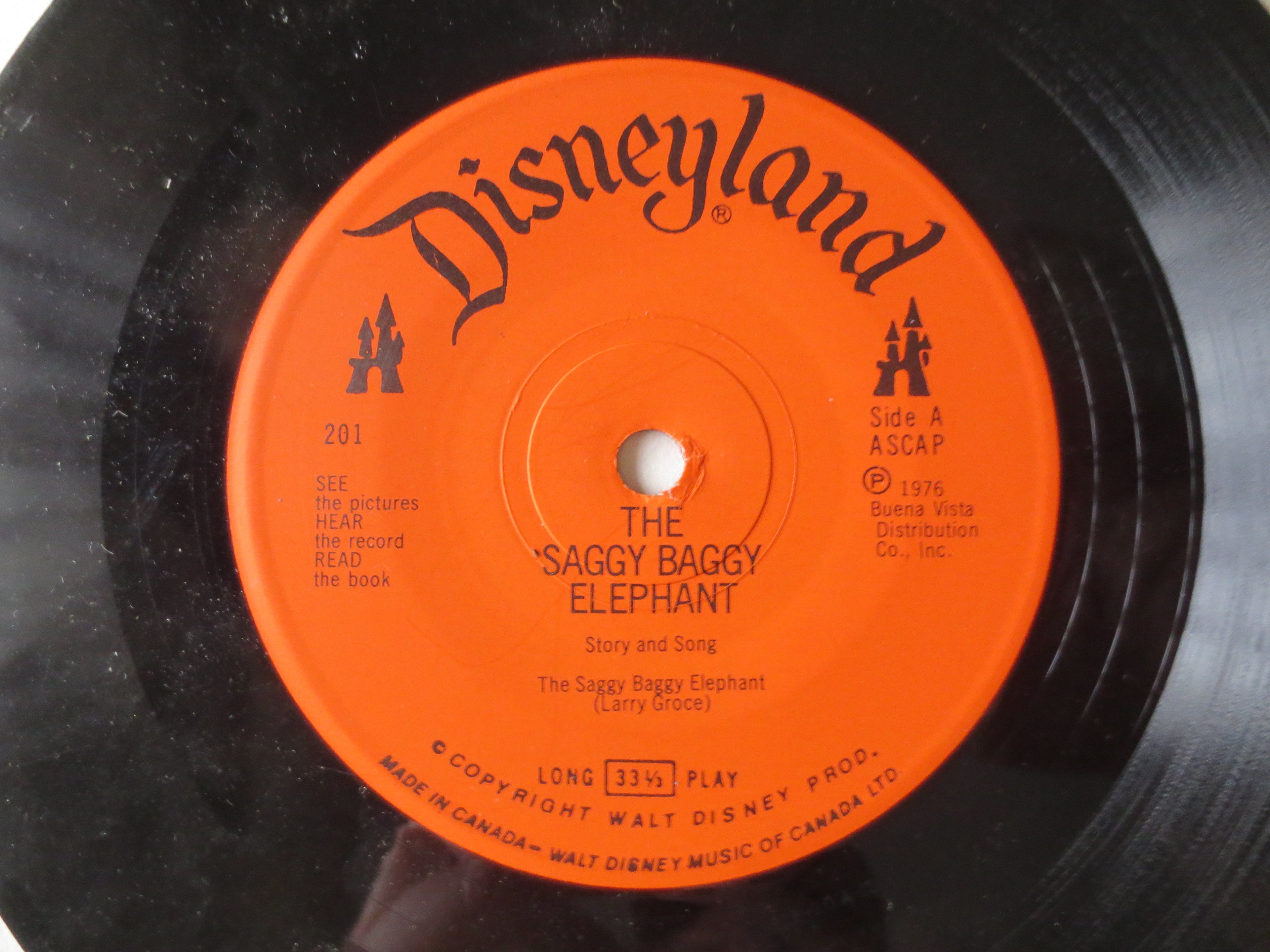 Disney – The Saggy Baggy Elephant (1975) Vinyl LP + Book