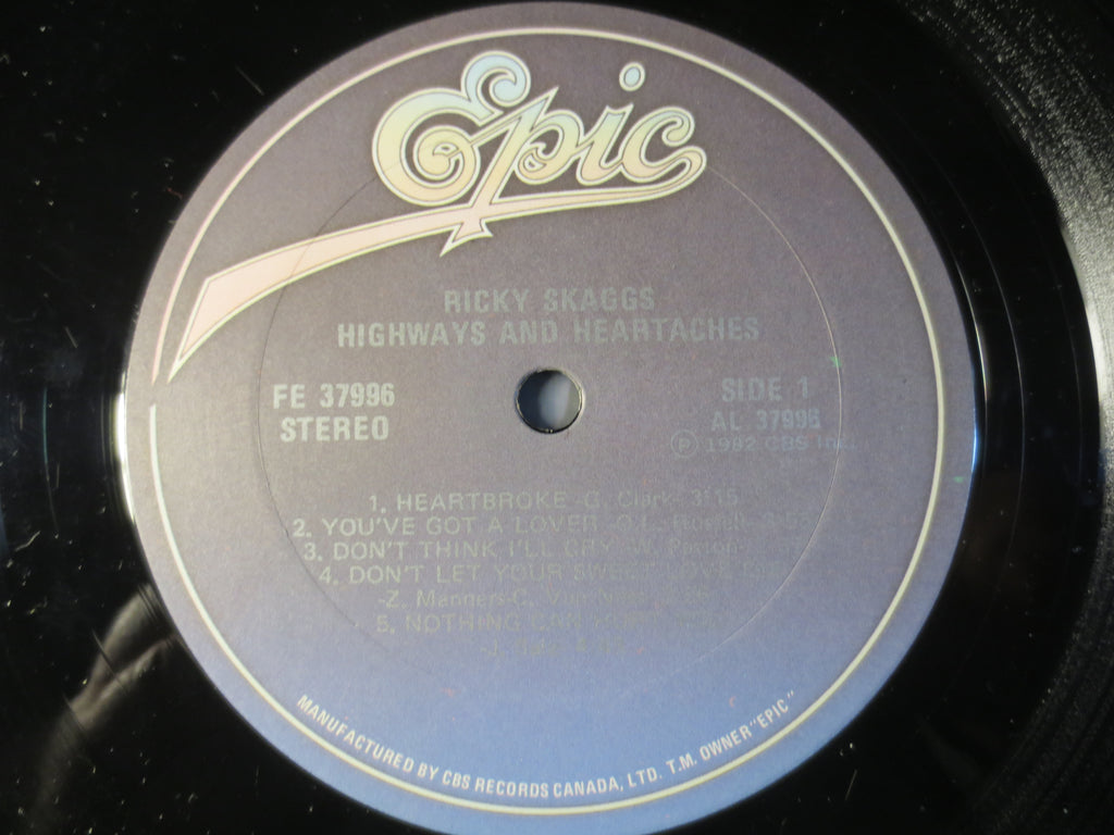 Ricky Skaggs – Highways and Heartaches (1982) Vinyl LP