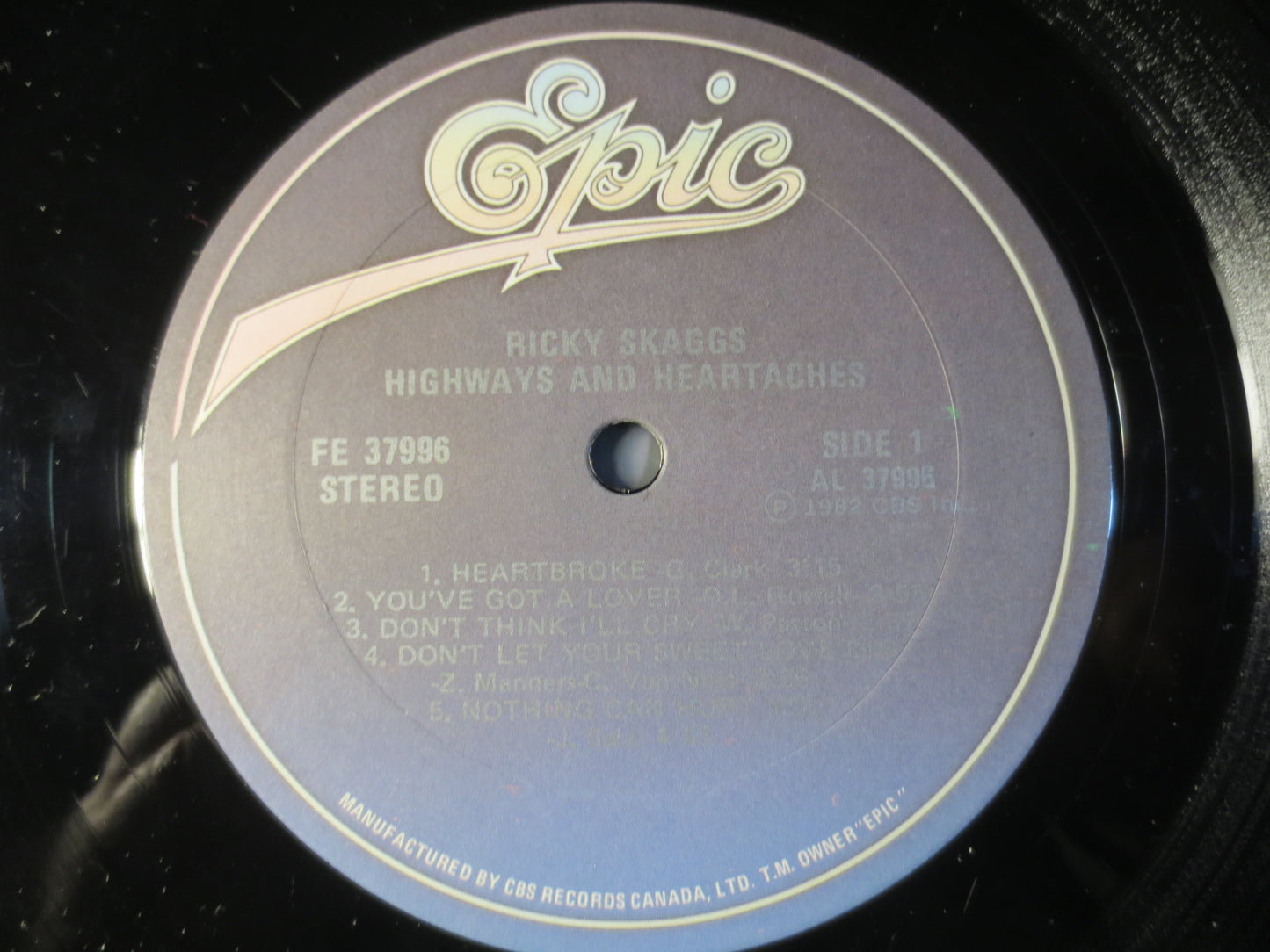 RICKY SCAGGS, Highways and Heartaches, Country Records, Vintage Vinyl, Record Vinyl, Vinyl Records, Records, 1982 Records