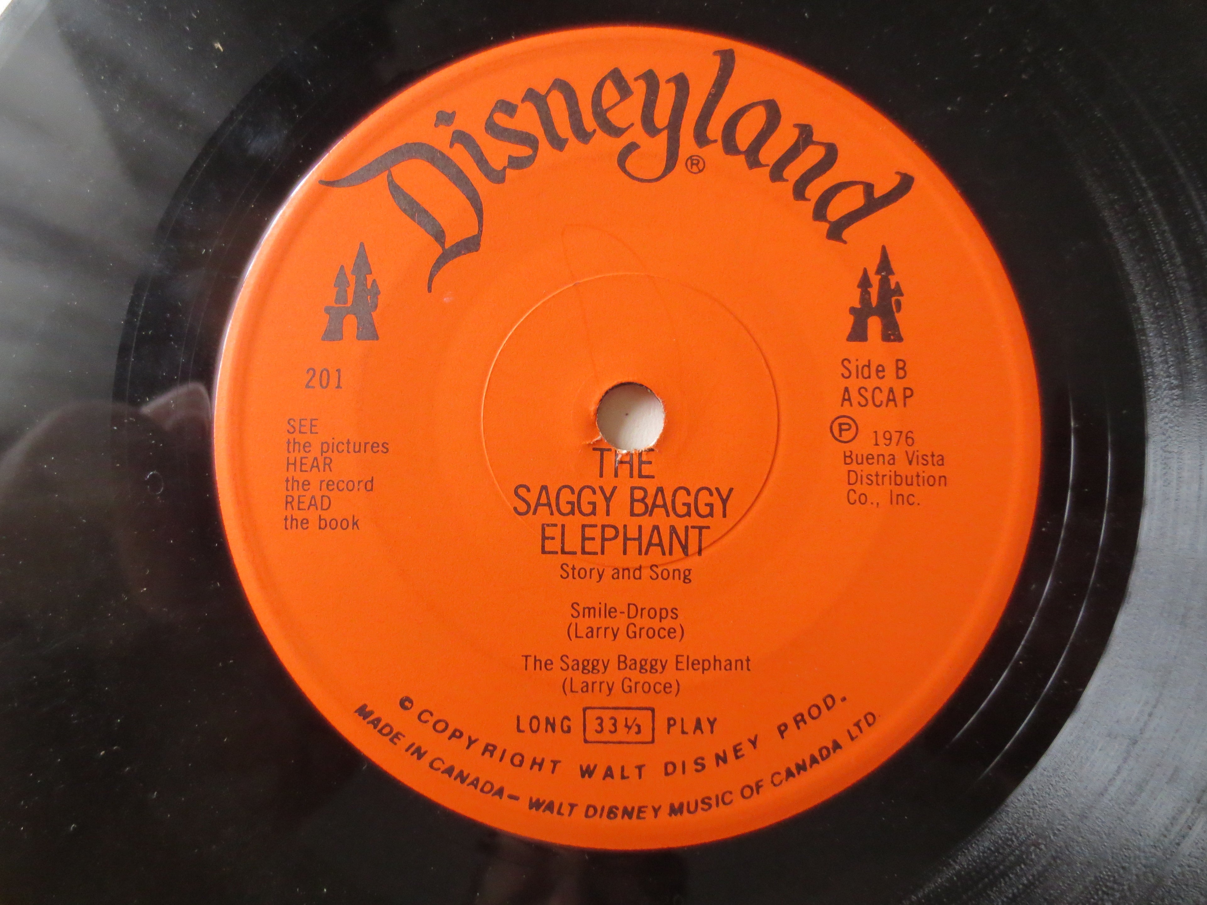 Disney – The Saggy Baggy Elephant (1975) Vinyl LP + Book