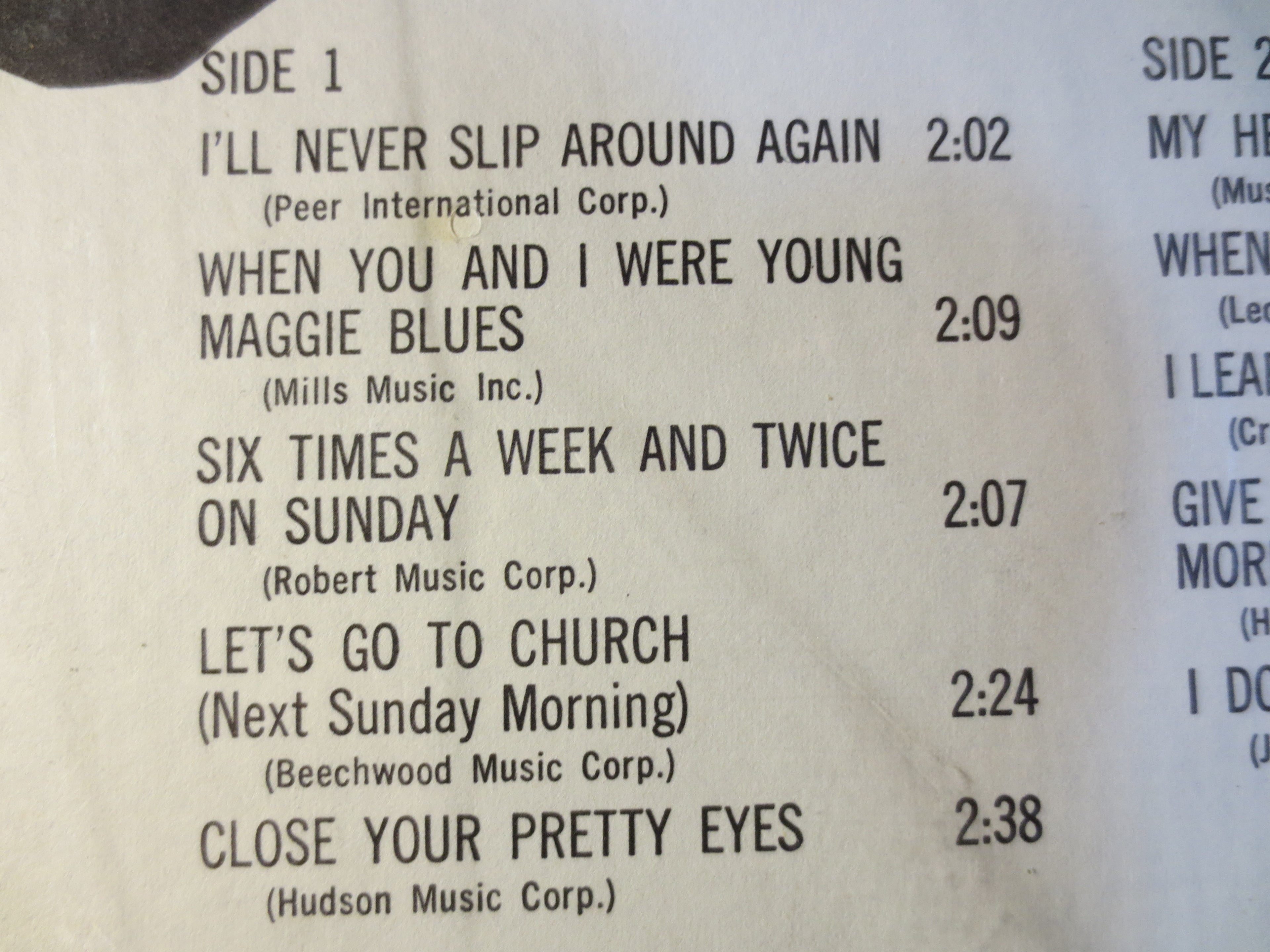 Margaret Whiting & Jimmy Wakely – I'll Never Slip Around Again (Vinyl LP)